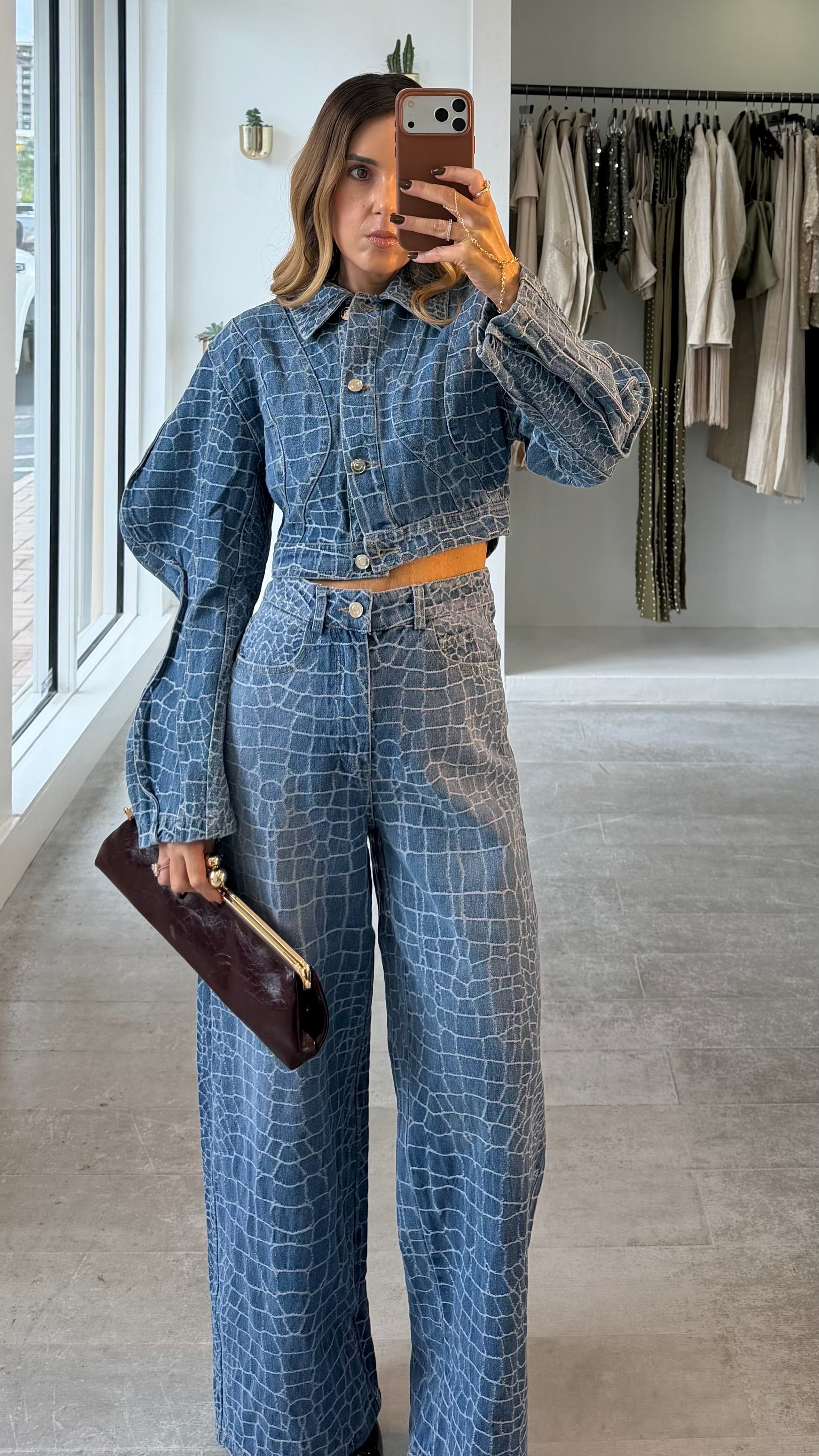 RAW EDGE DENIM SET