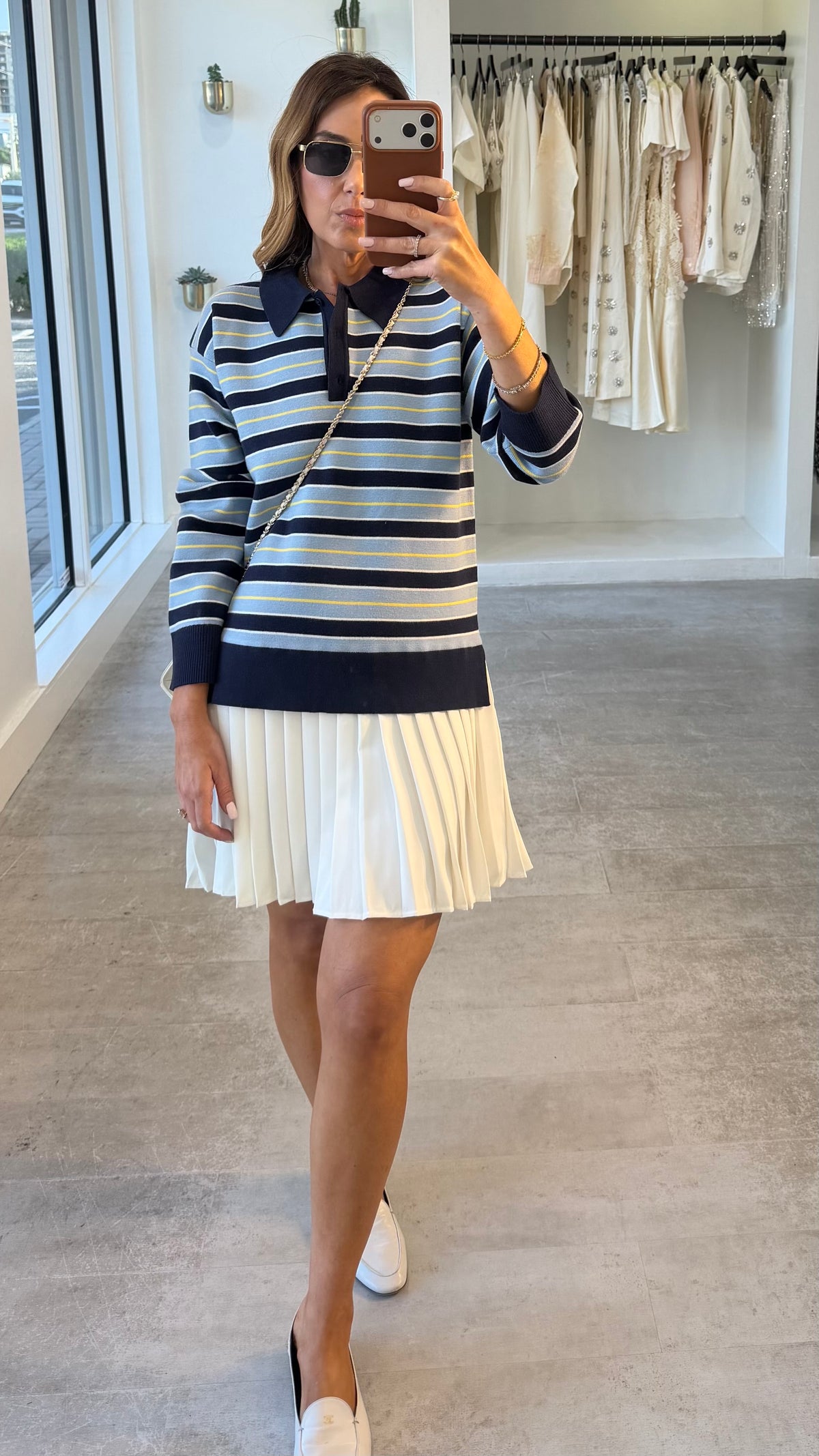NAVY VARSITY DRESS