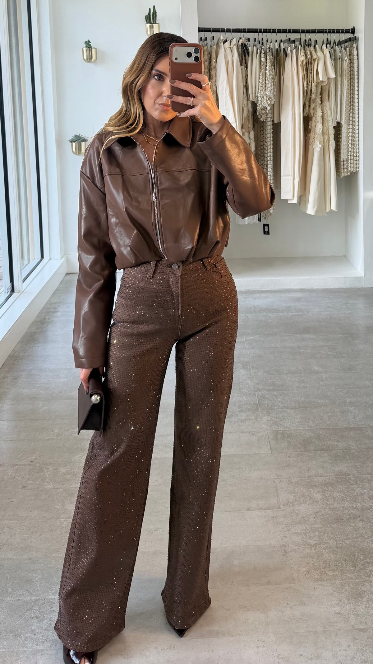 BROWN SPARK DENIM