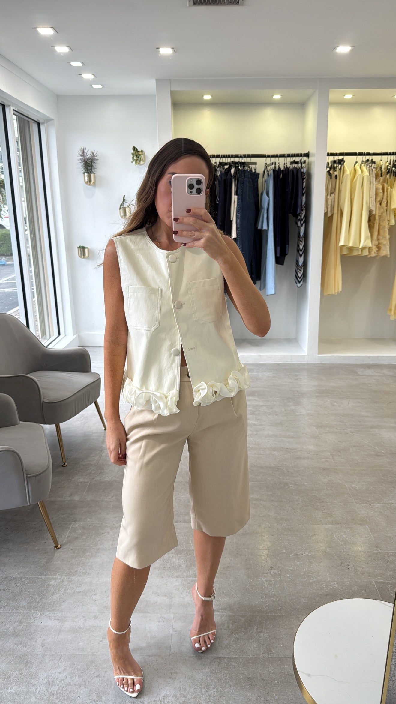 THALIA BEIGE BERMUDA