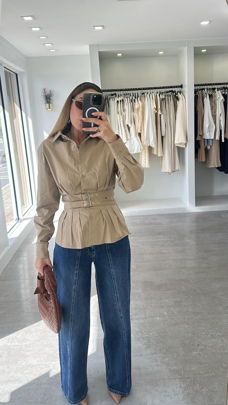 BELTED TRENCH TOP