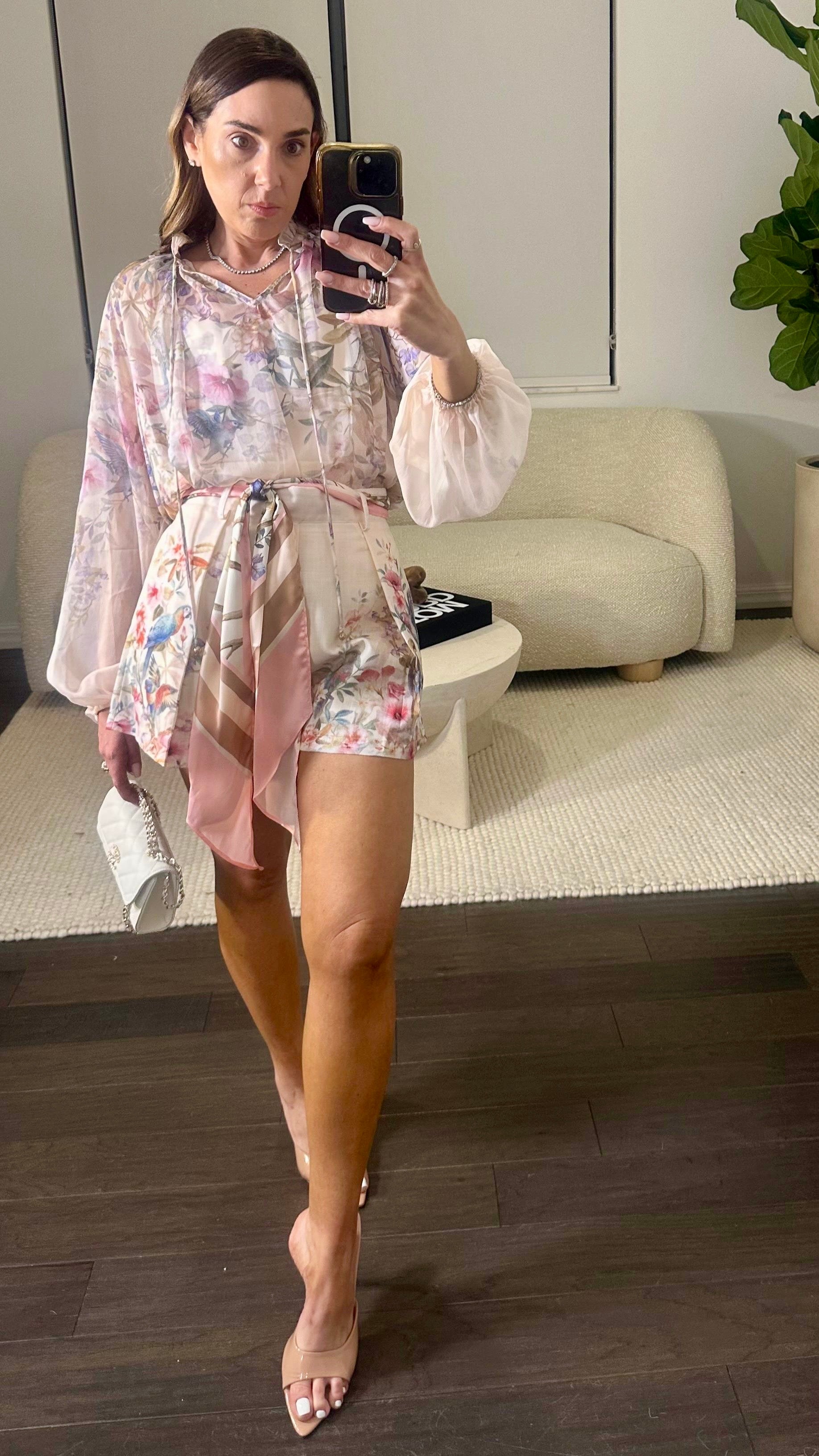 BLUSH GARDEN SILK SET