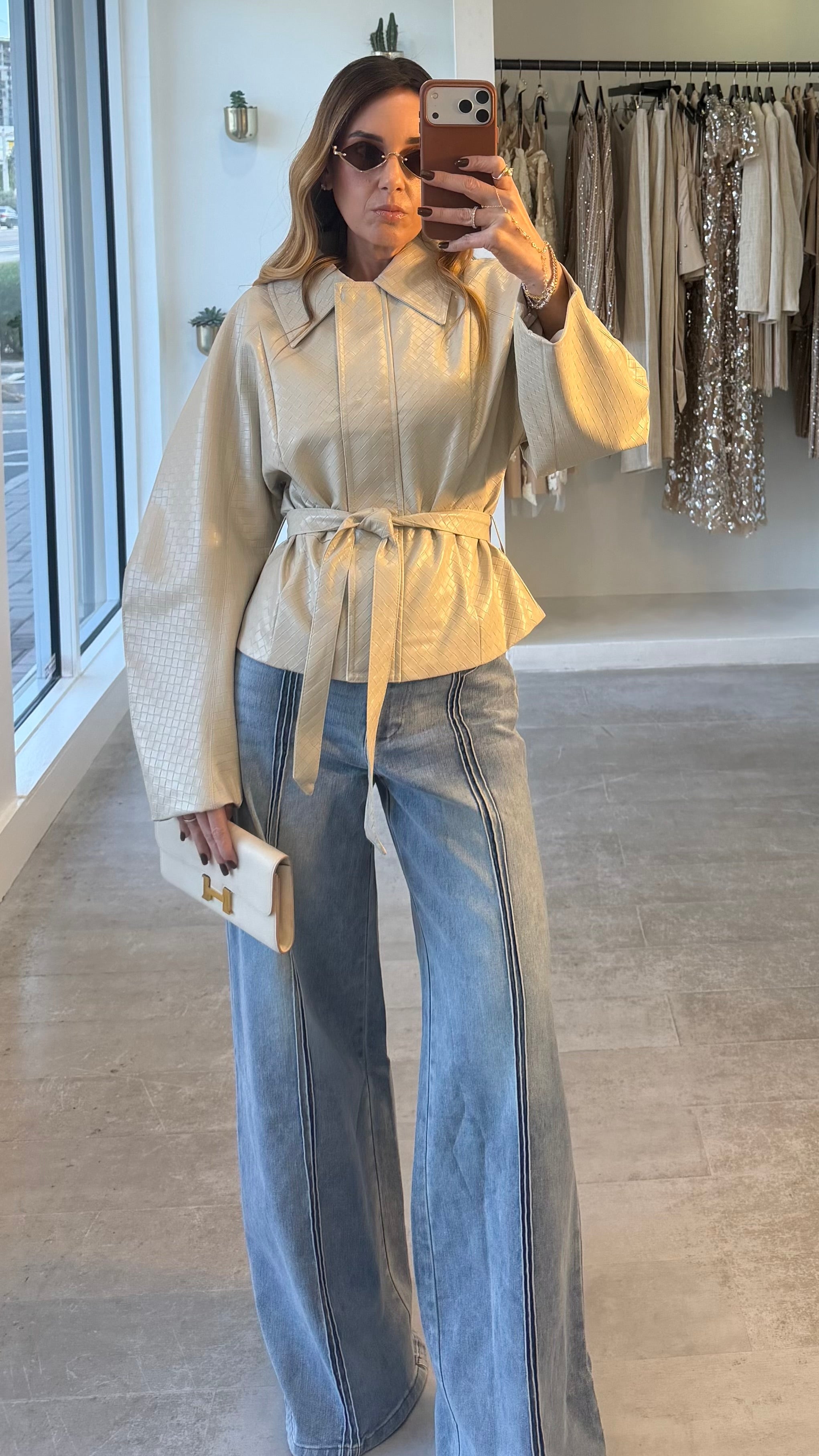 LIGHT DENIM TROUSERS