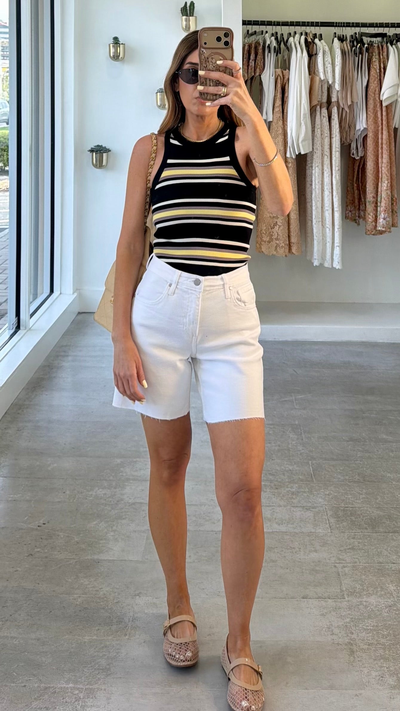 BLACK STRIPE KNIT TOP