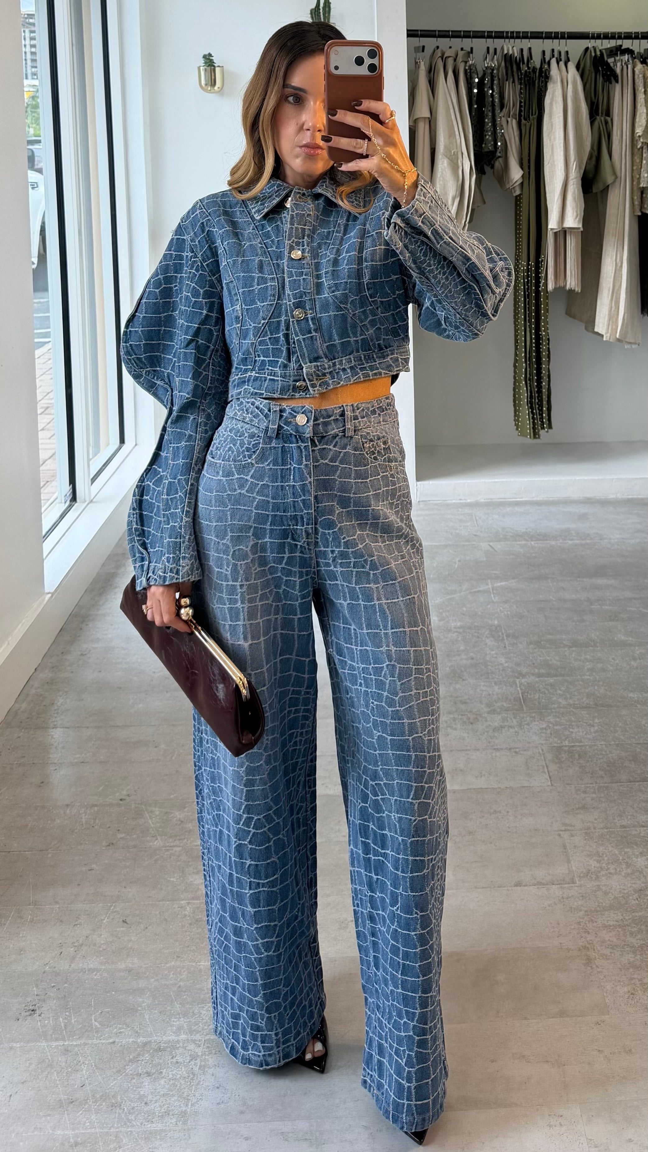 RAW EDGE DENIM SET