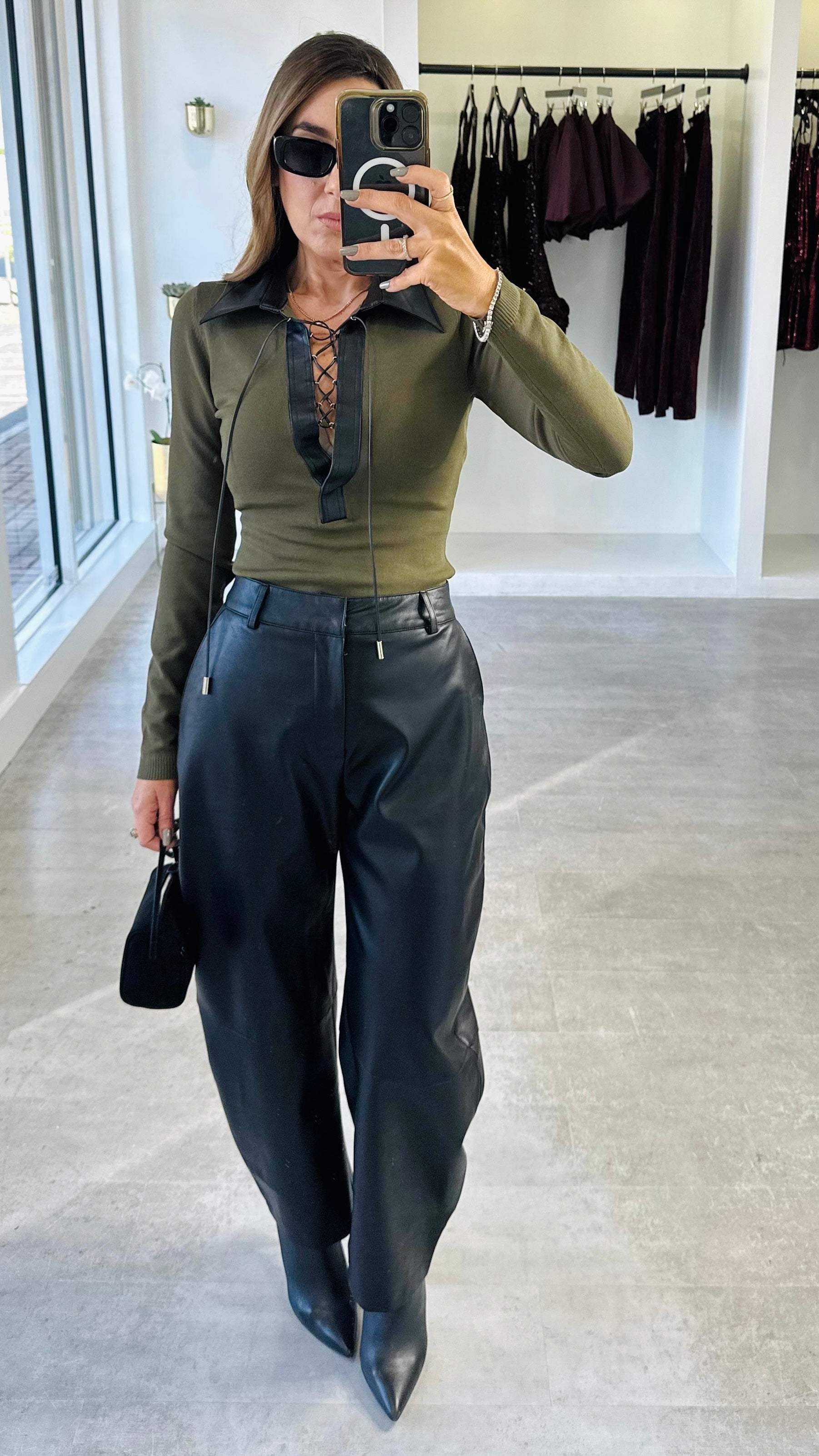 NOIR LEATHER TROUSERS