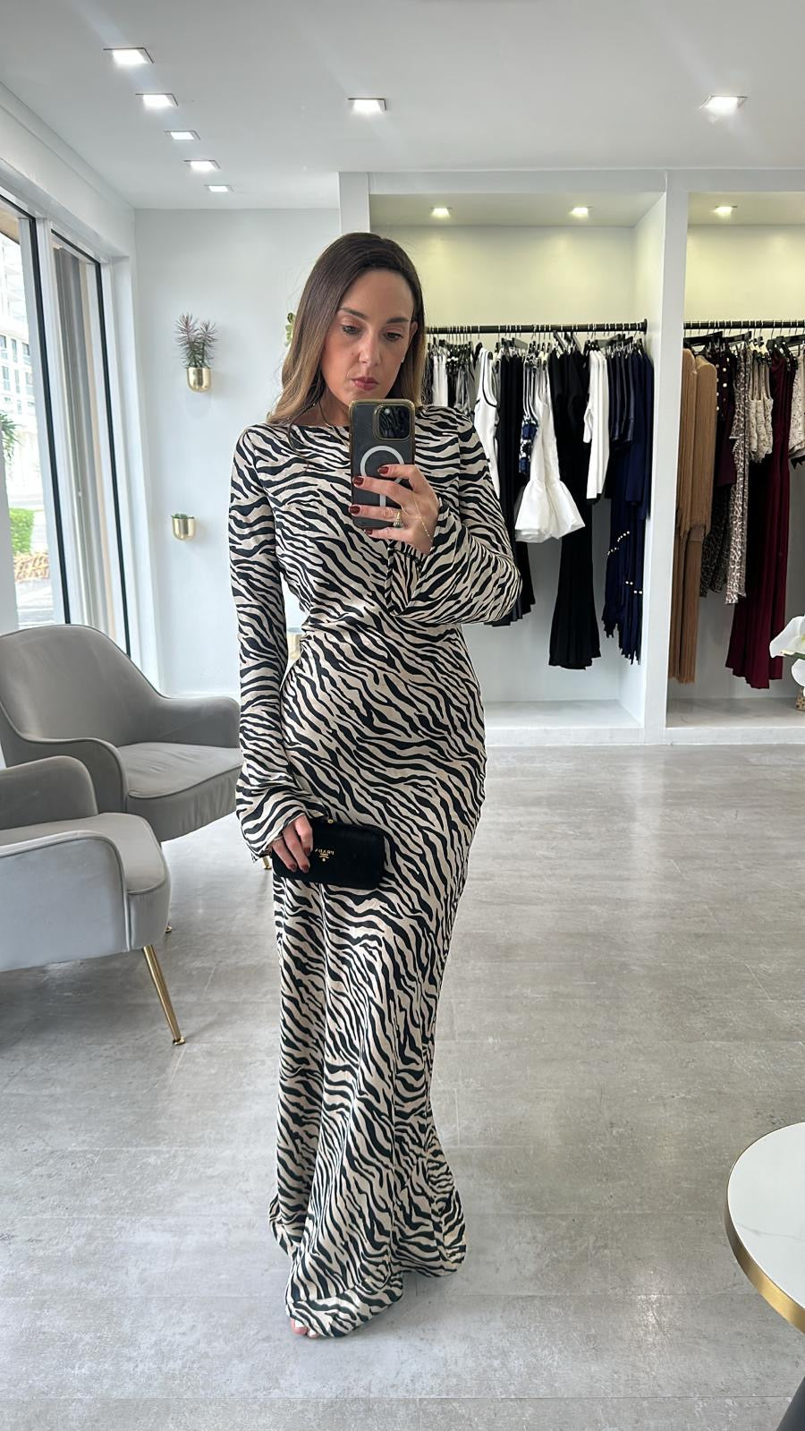 THE ZEBRA SILK MAXI