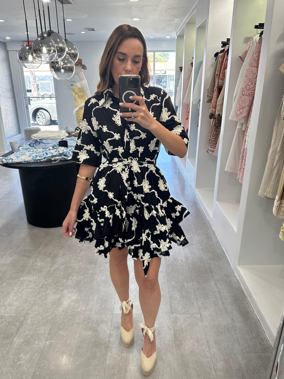 BLACK EMBROIDERED DRESS