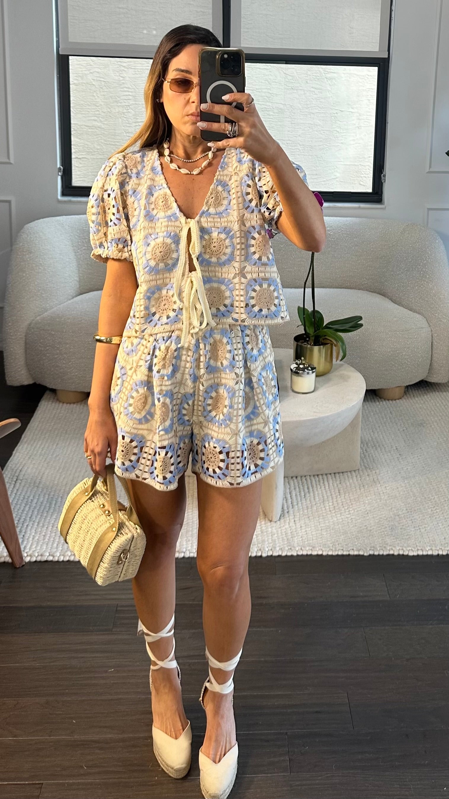 AZURE TIED CROCHET SET