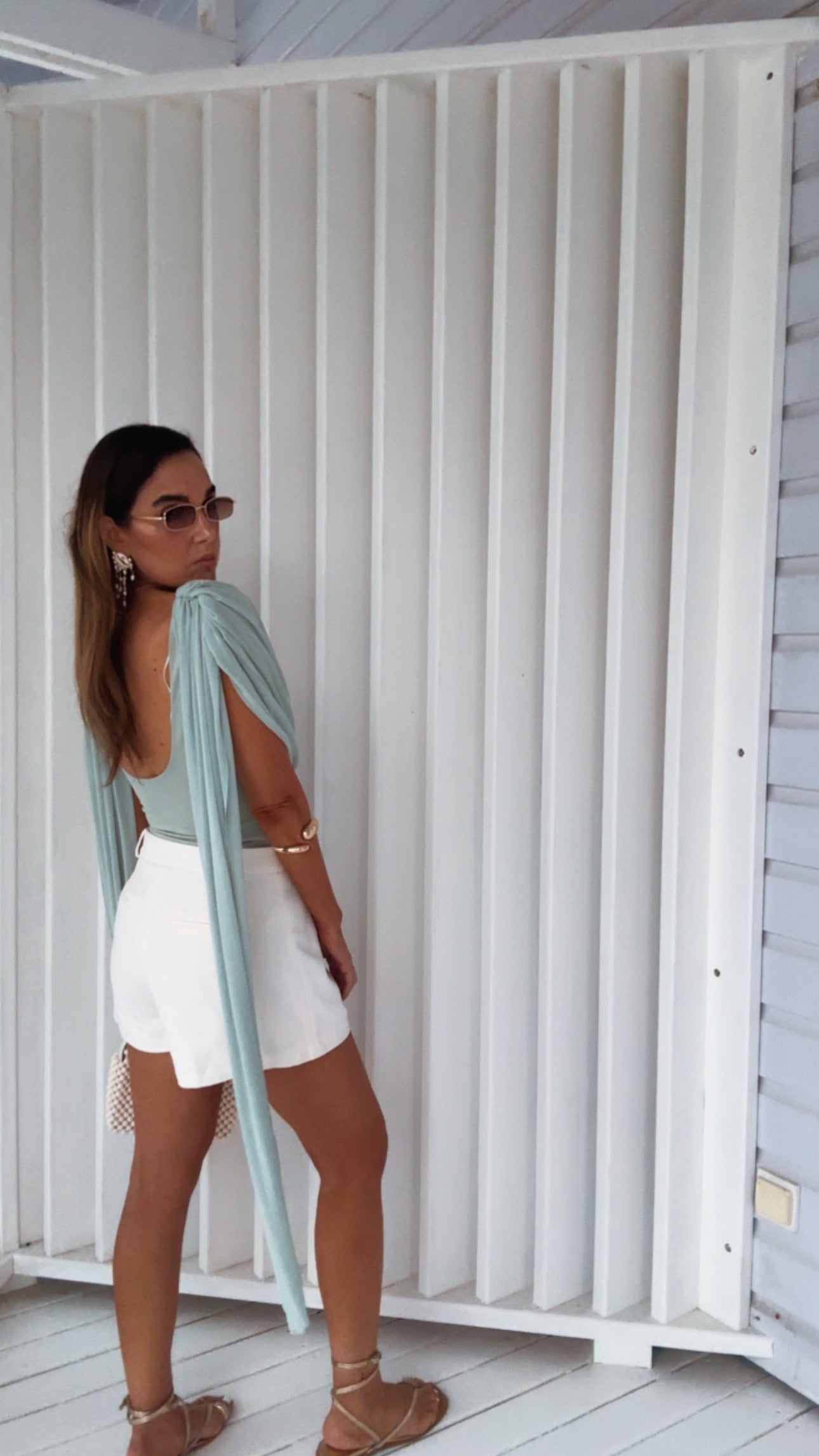 IVORY TAILORED SHORTS