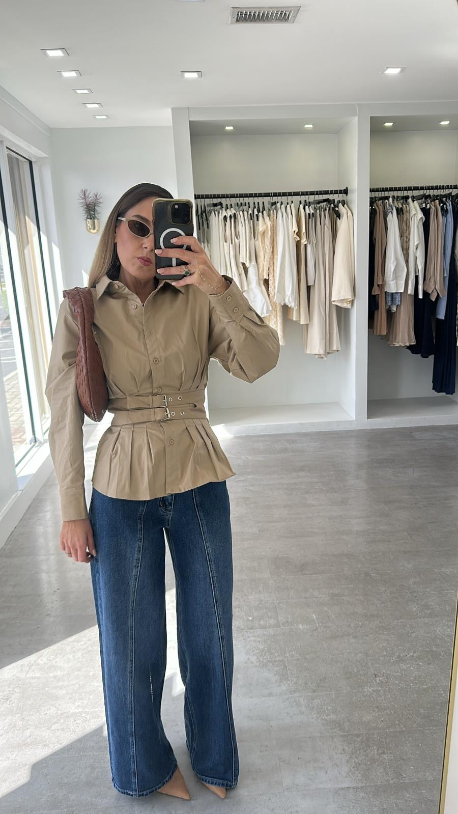 BELTED TRENCH TOP