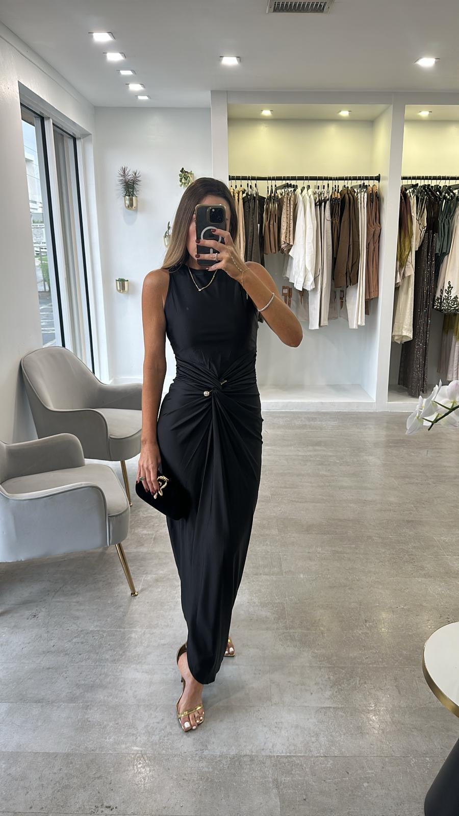 NOIR TWIST DRESS