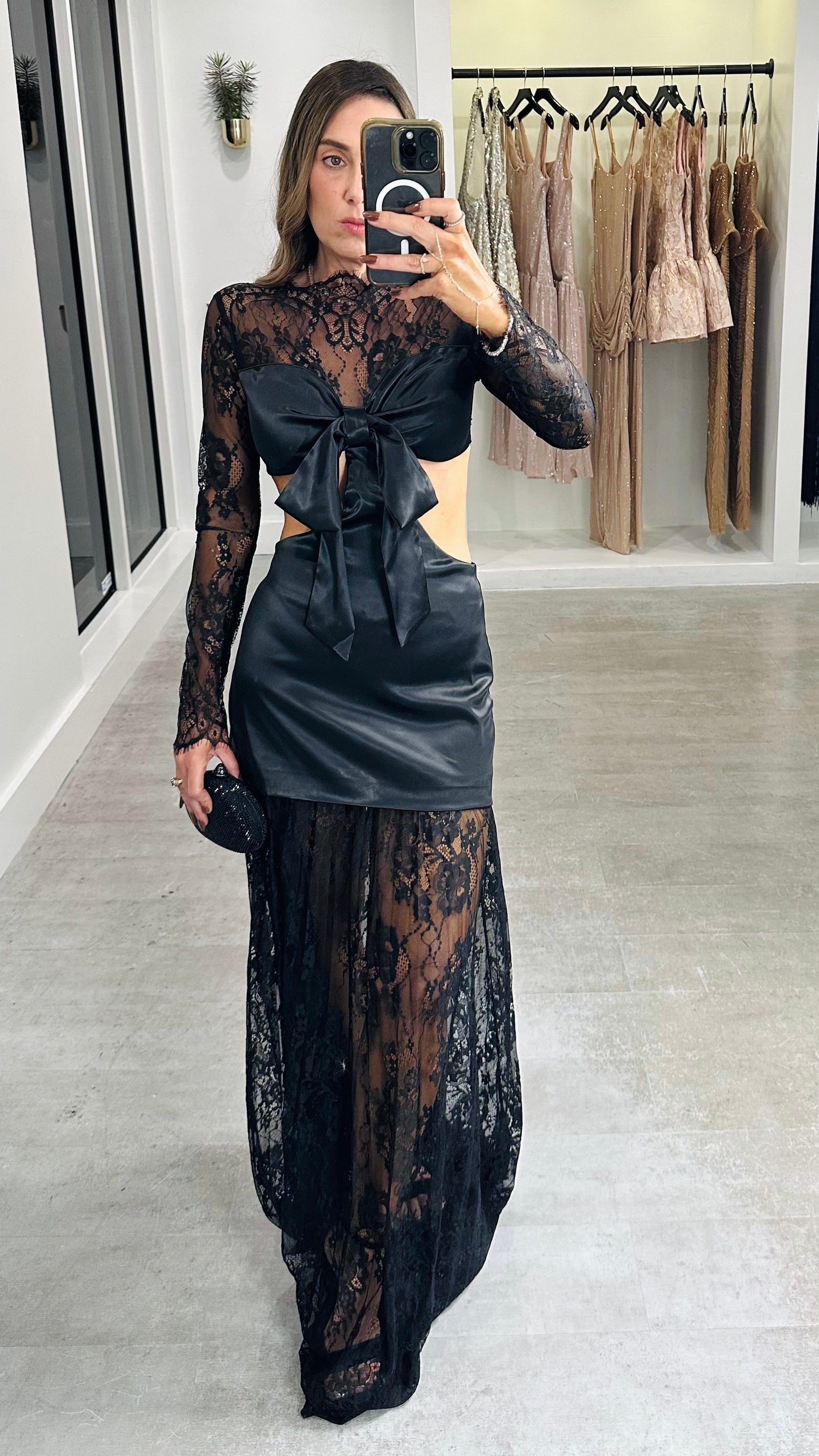 ILUSSION LACE MIDI DRESS