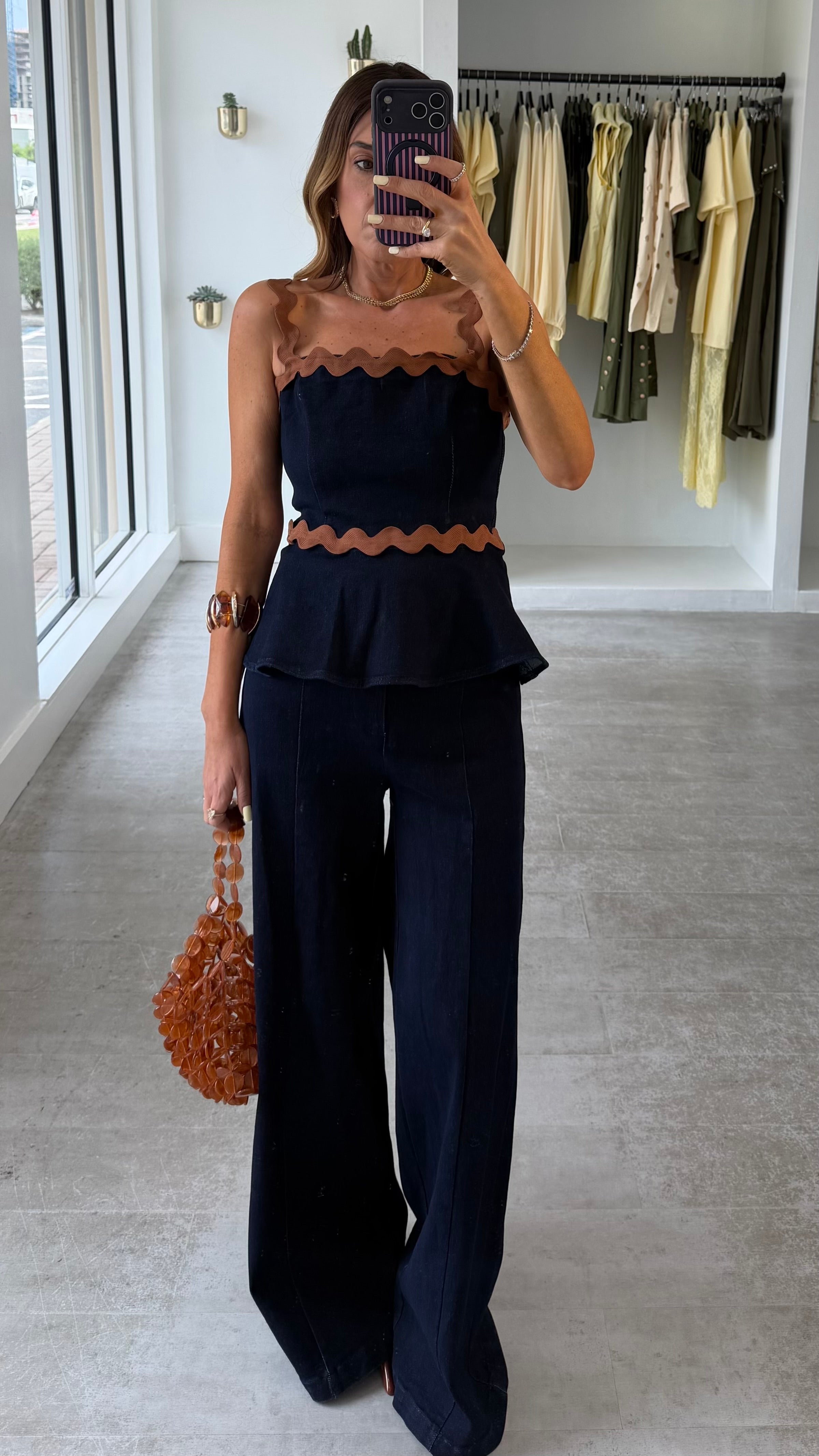 CAMEL DENIM DUO SET