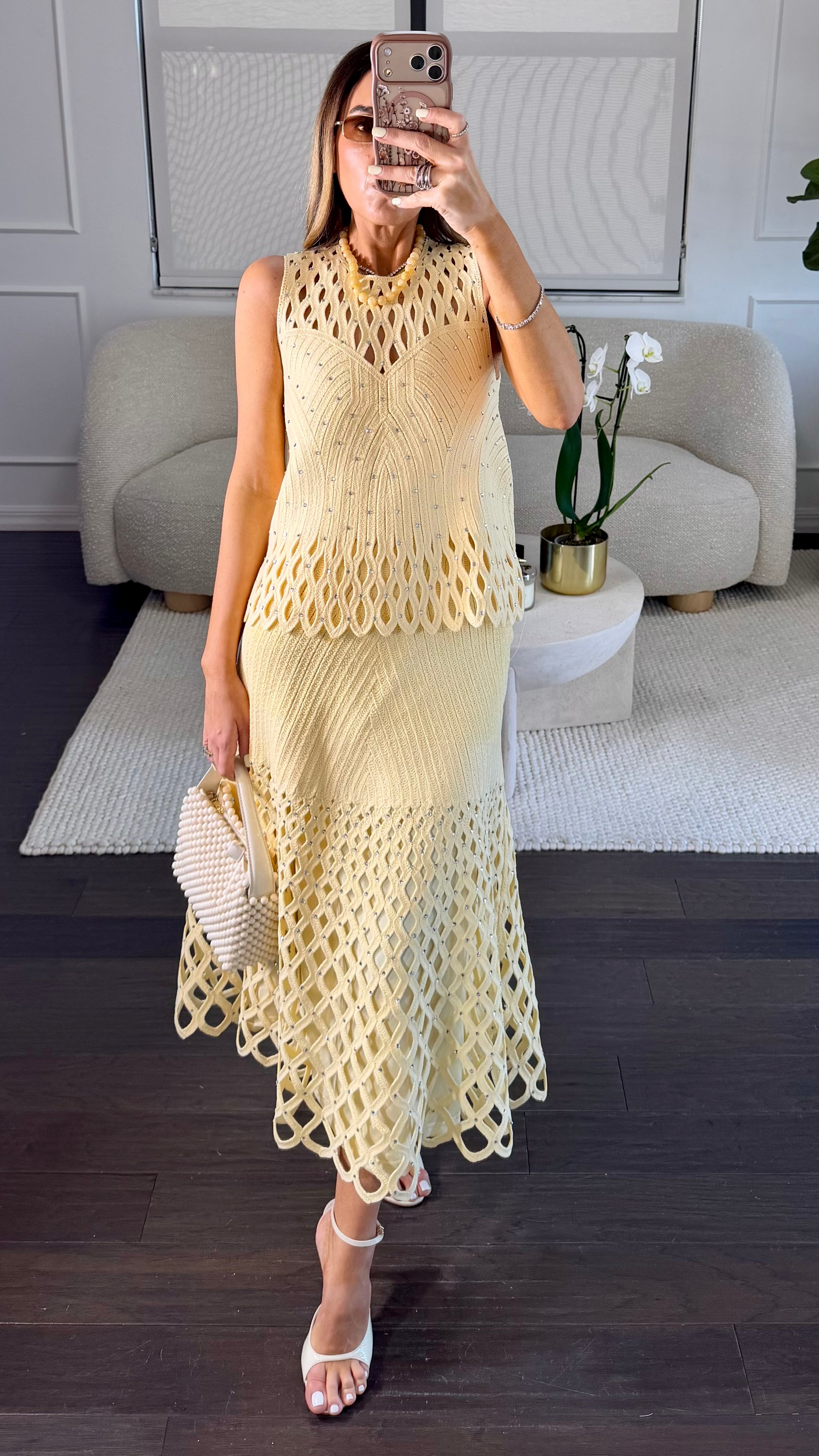 SUNLIT CROCHET TOP SET