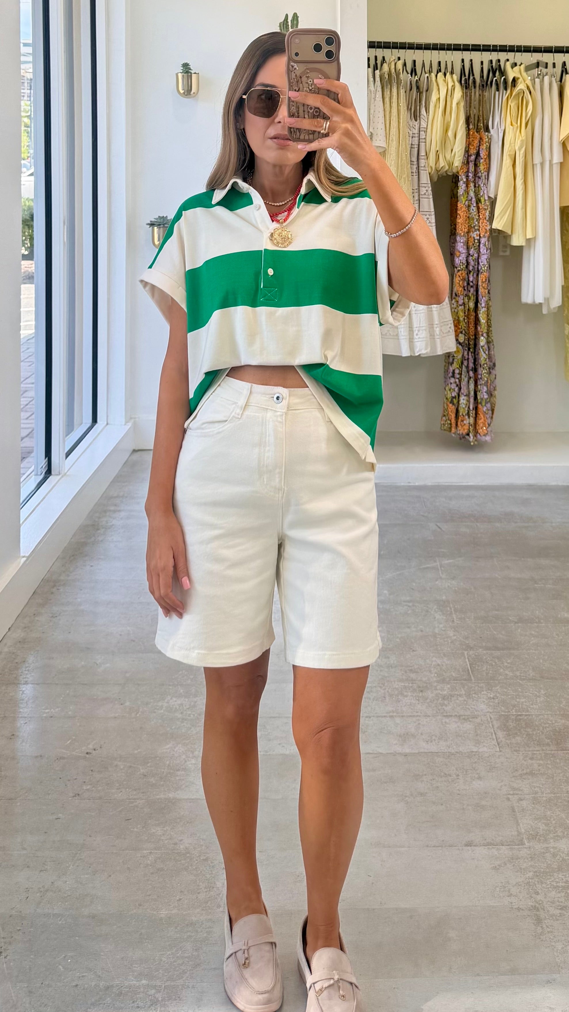EMERALD STRIPED TOP