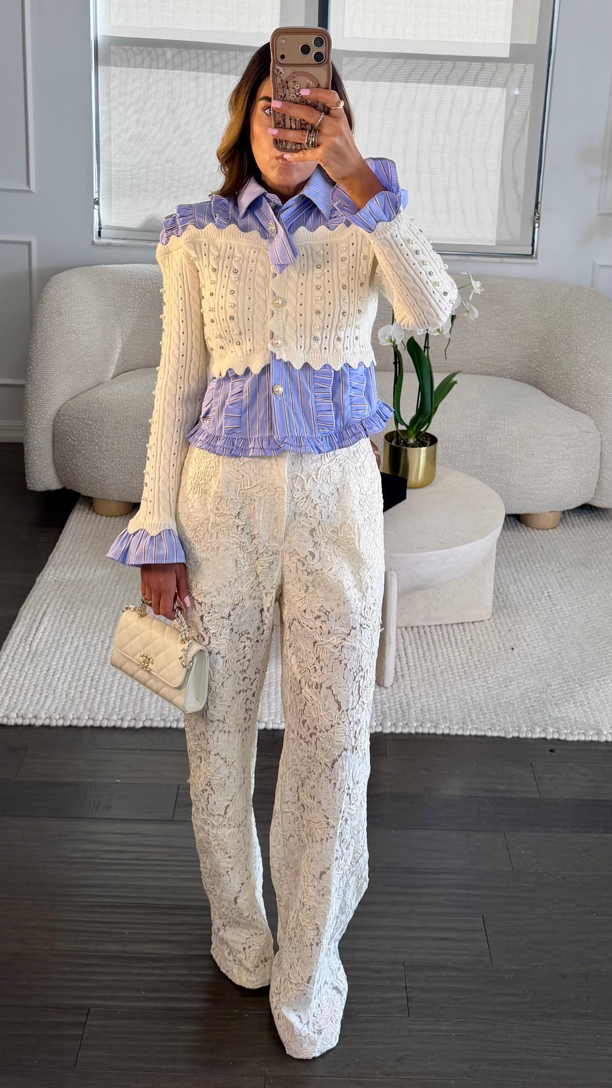 VANILLA LACE TROUSERS