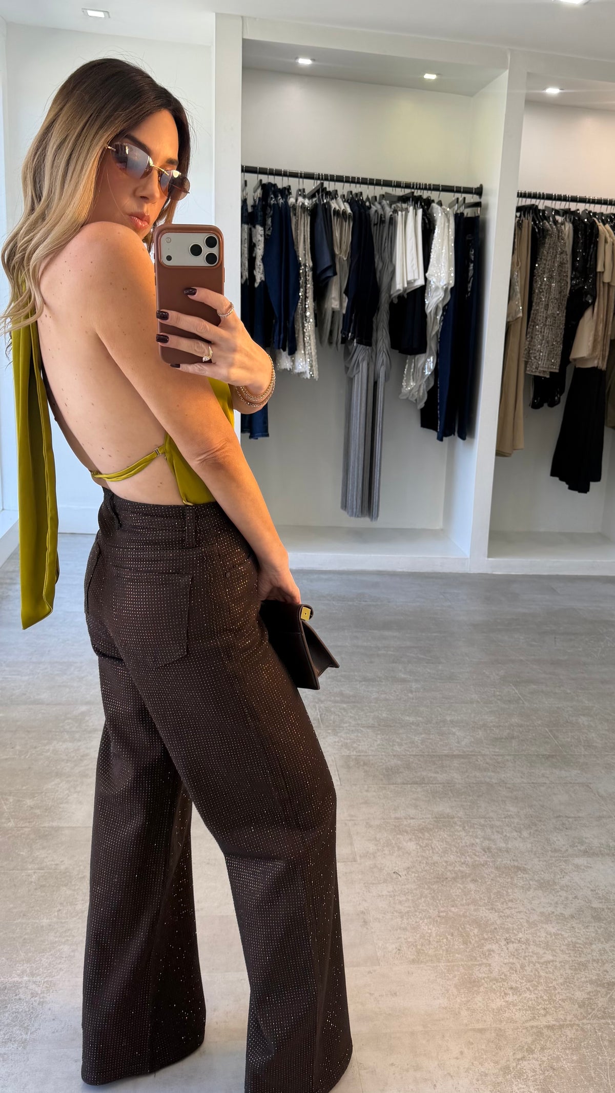 GILDED HALTER TOP