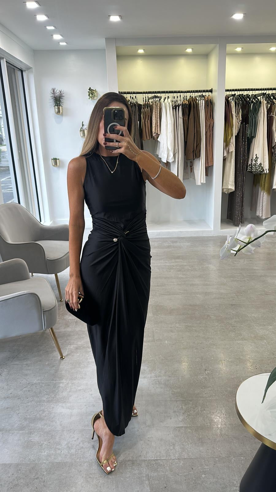NOIR TWIST DRESS