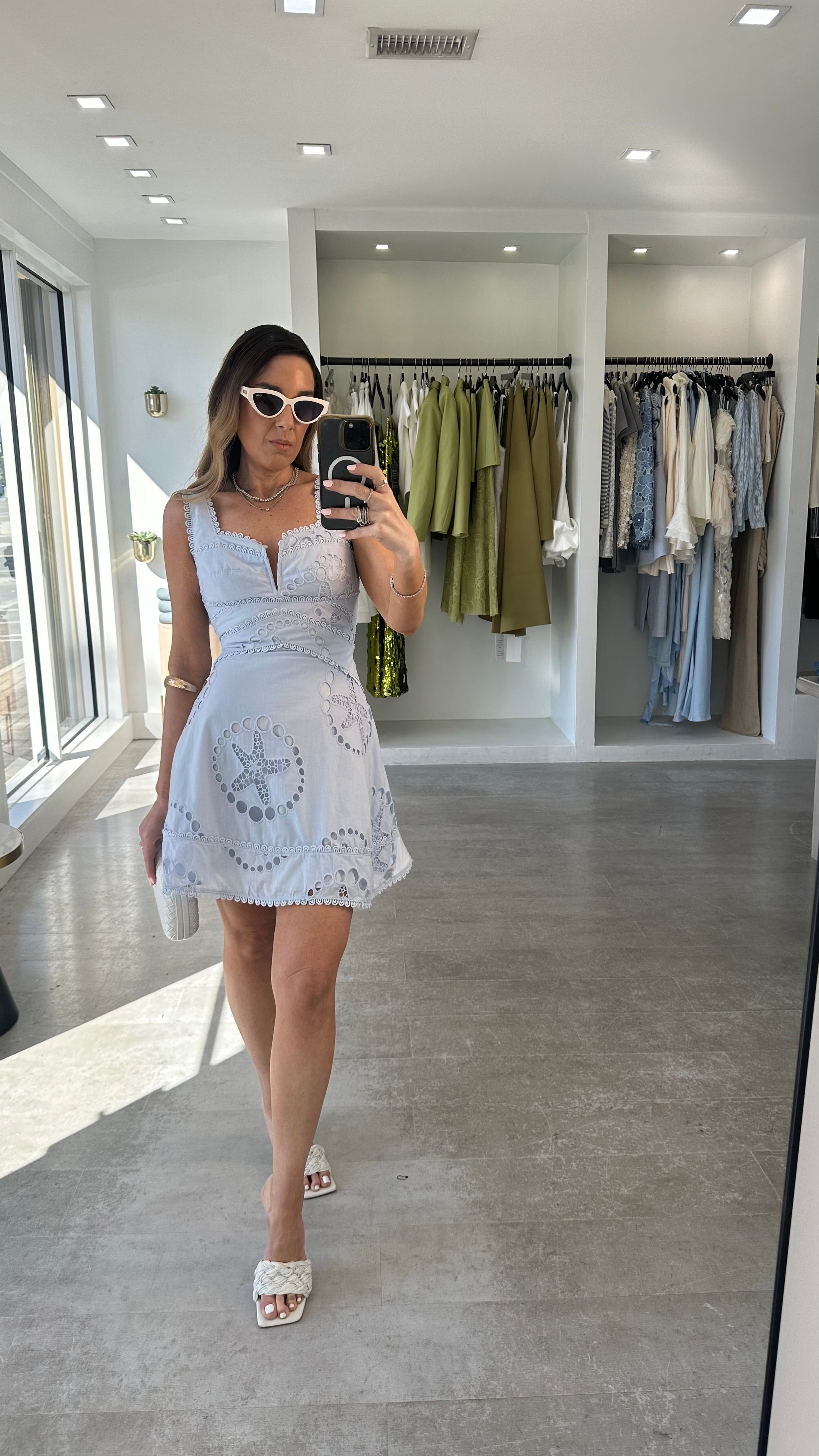 CELESTE EYELET DRESS