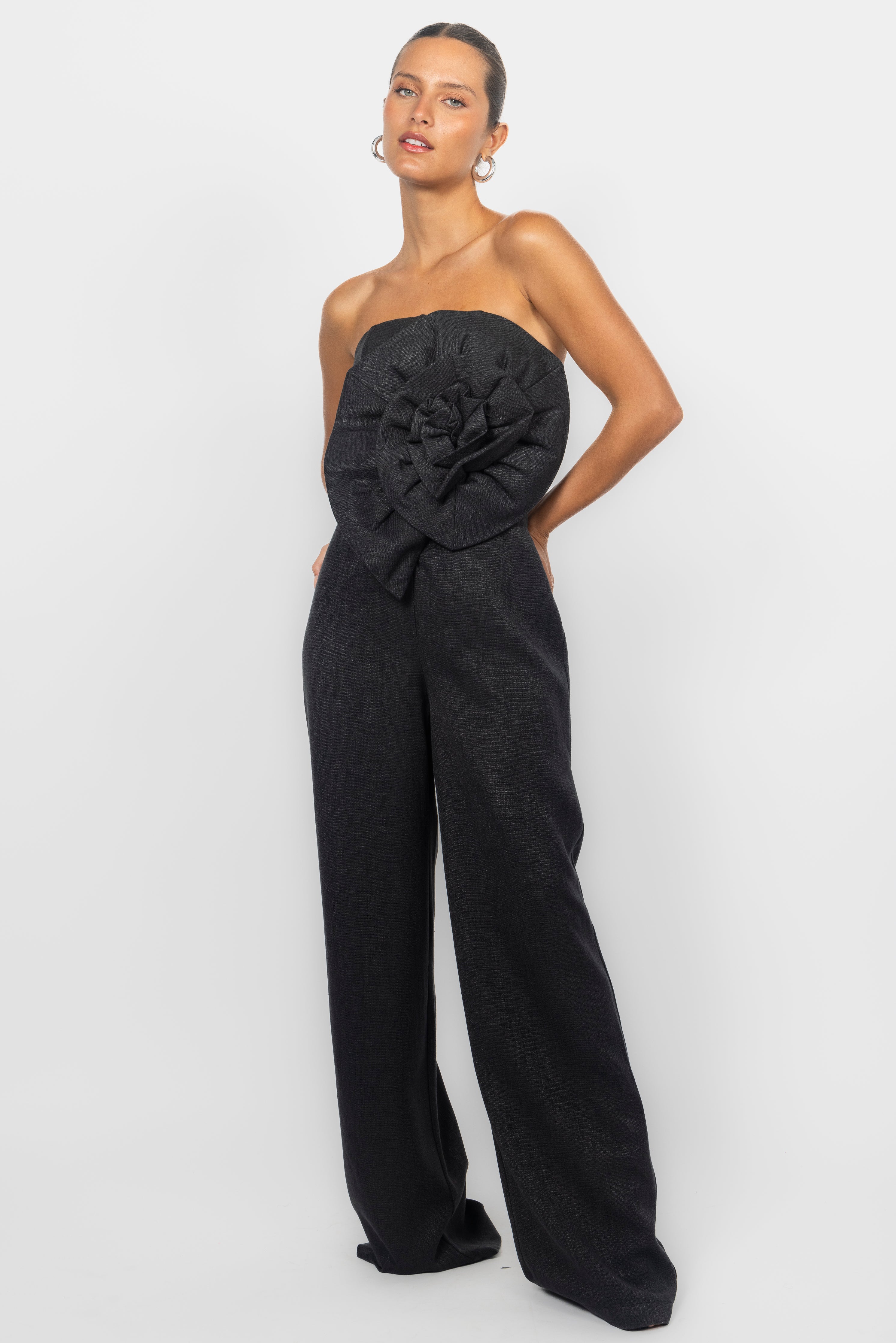 LE FLEUR BLACK JUMPSUIT