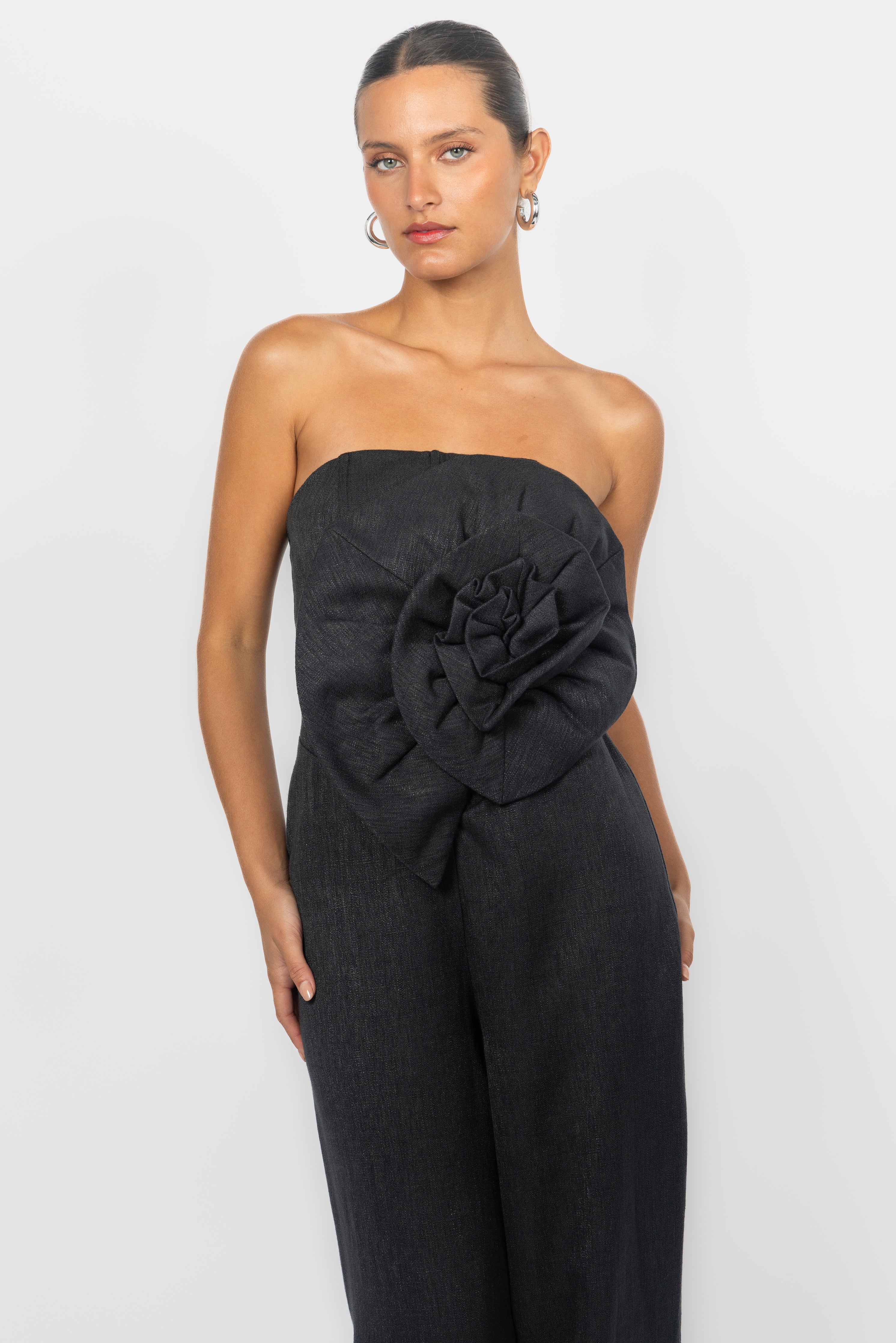 LE FLEUR BLACK JUMPSUIT