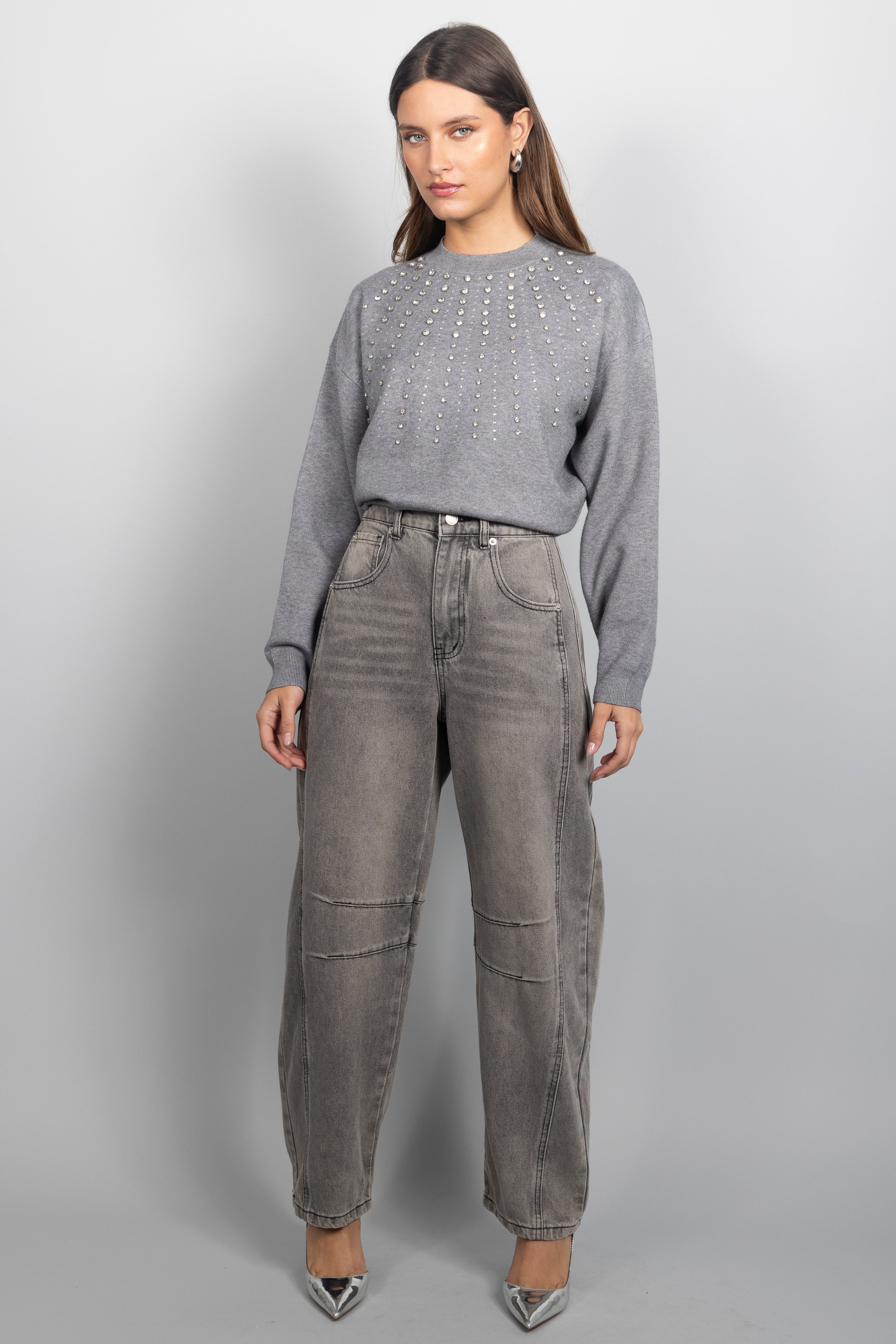 GREY BUBBLE DENIM