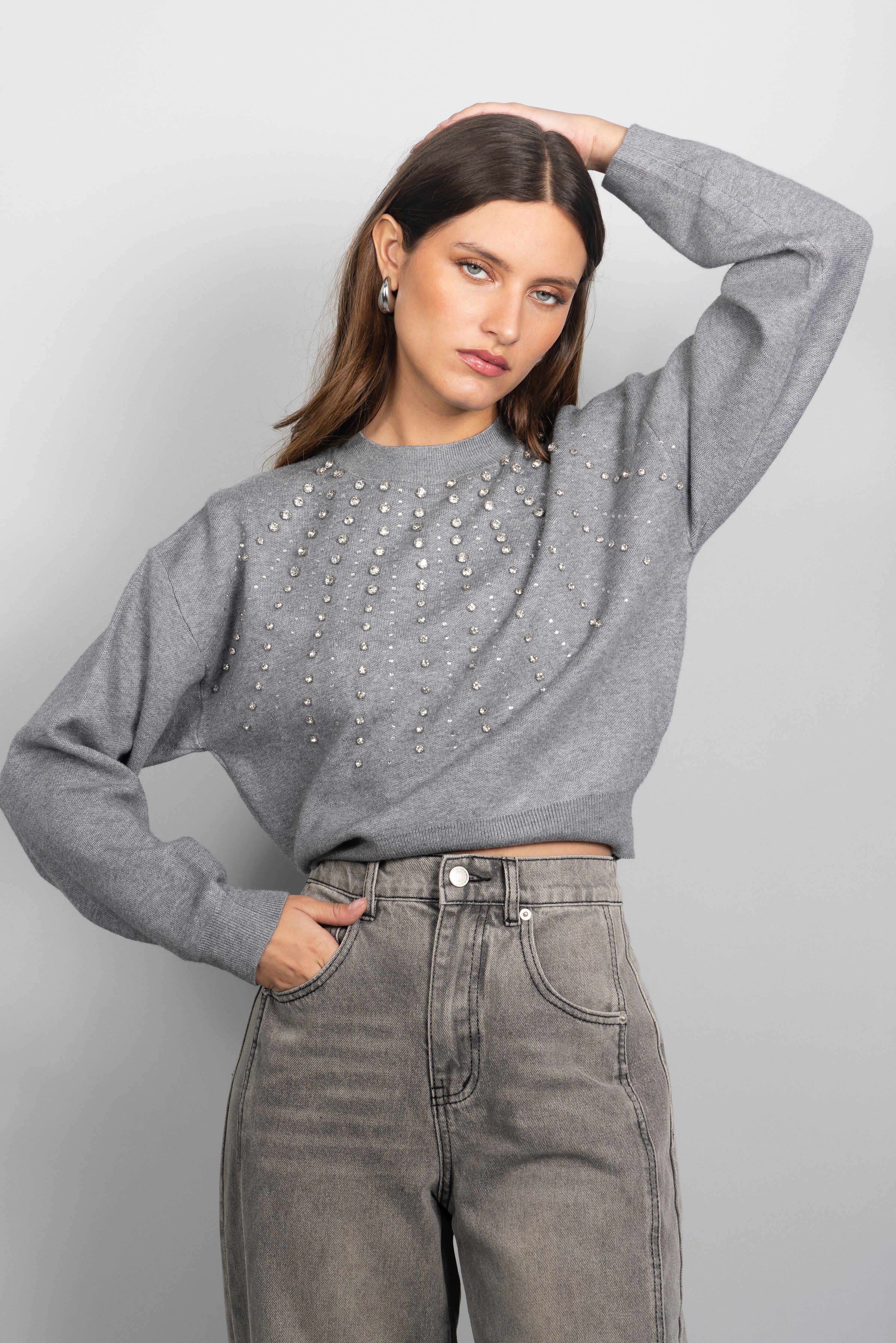 GREY BUBBLE DENIM