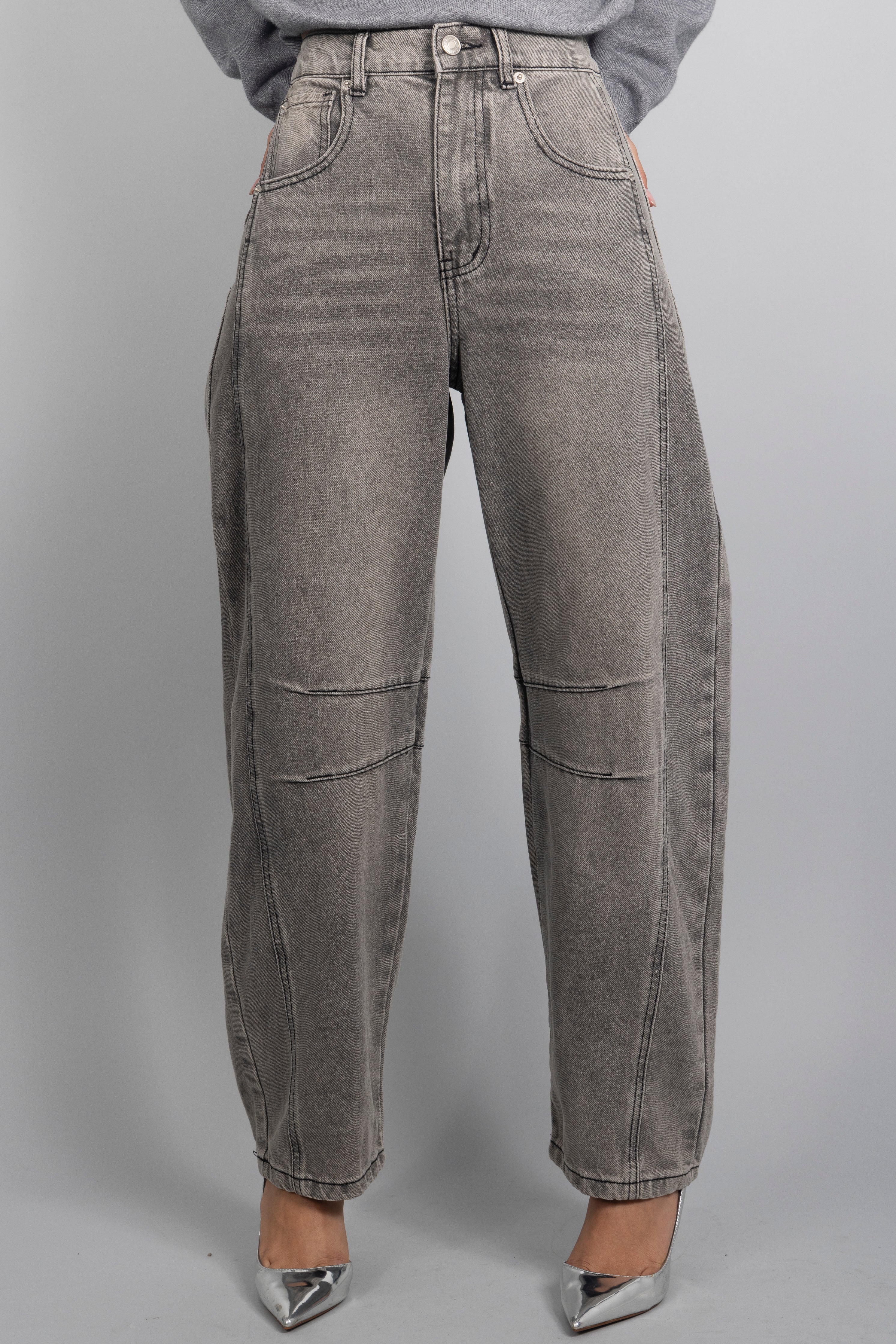 GREY BUBBLE DENIM