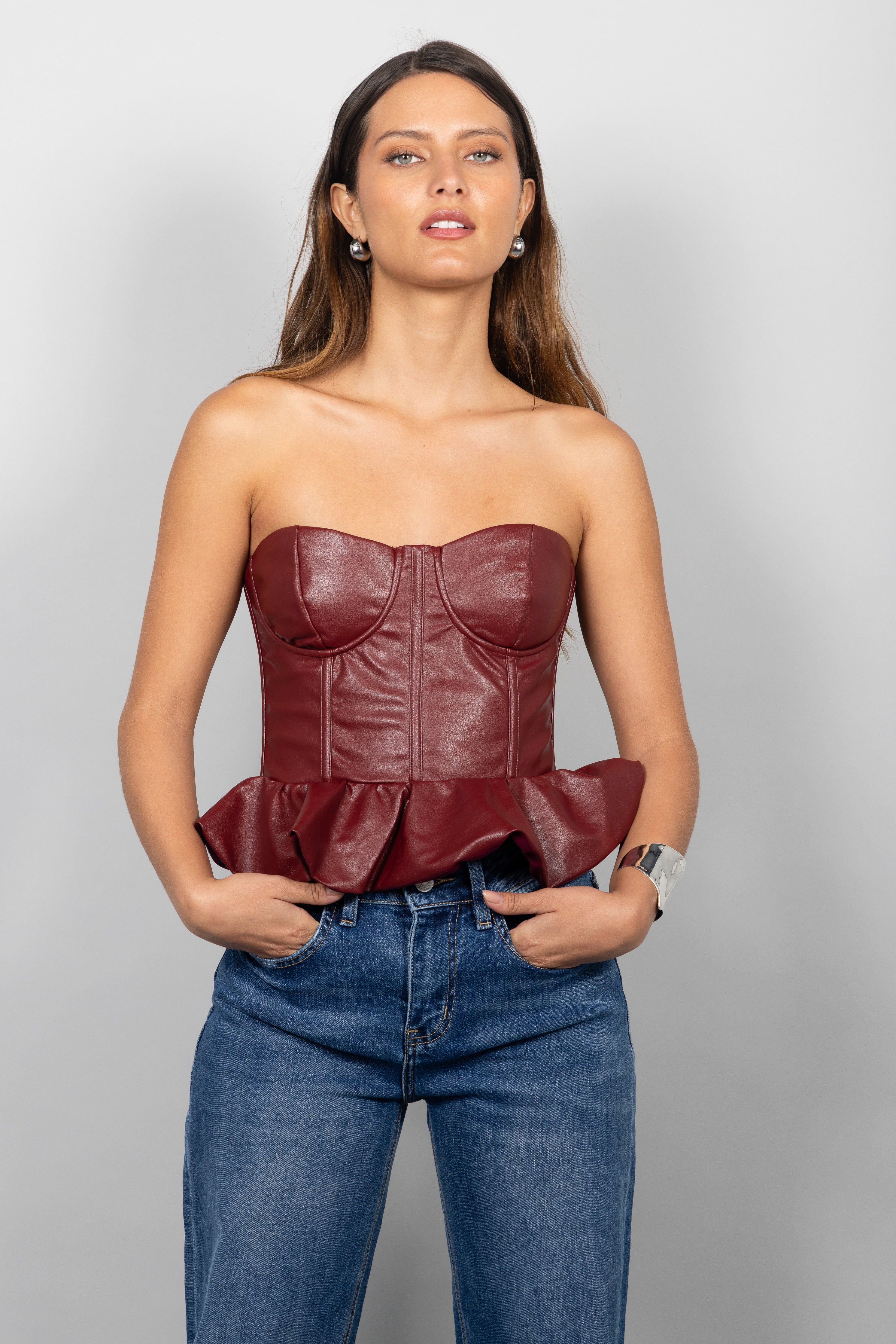 CELINE BURGUNDY TOP