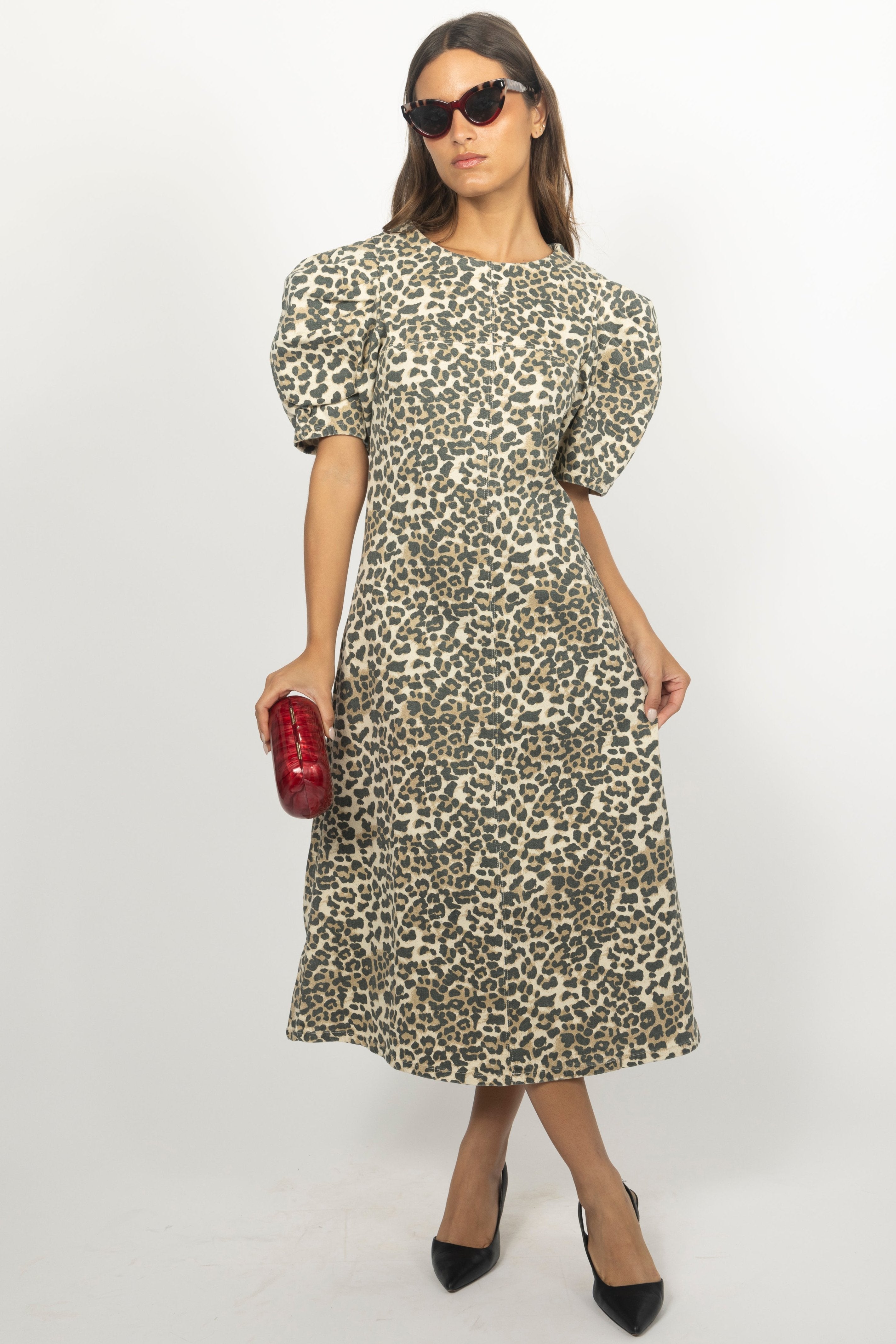 LEOPARD MIDI DRESS