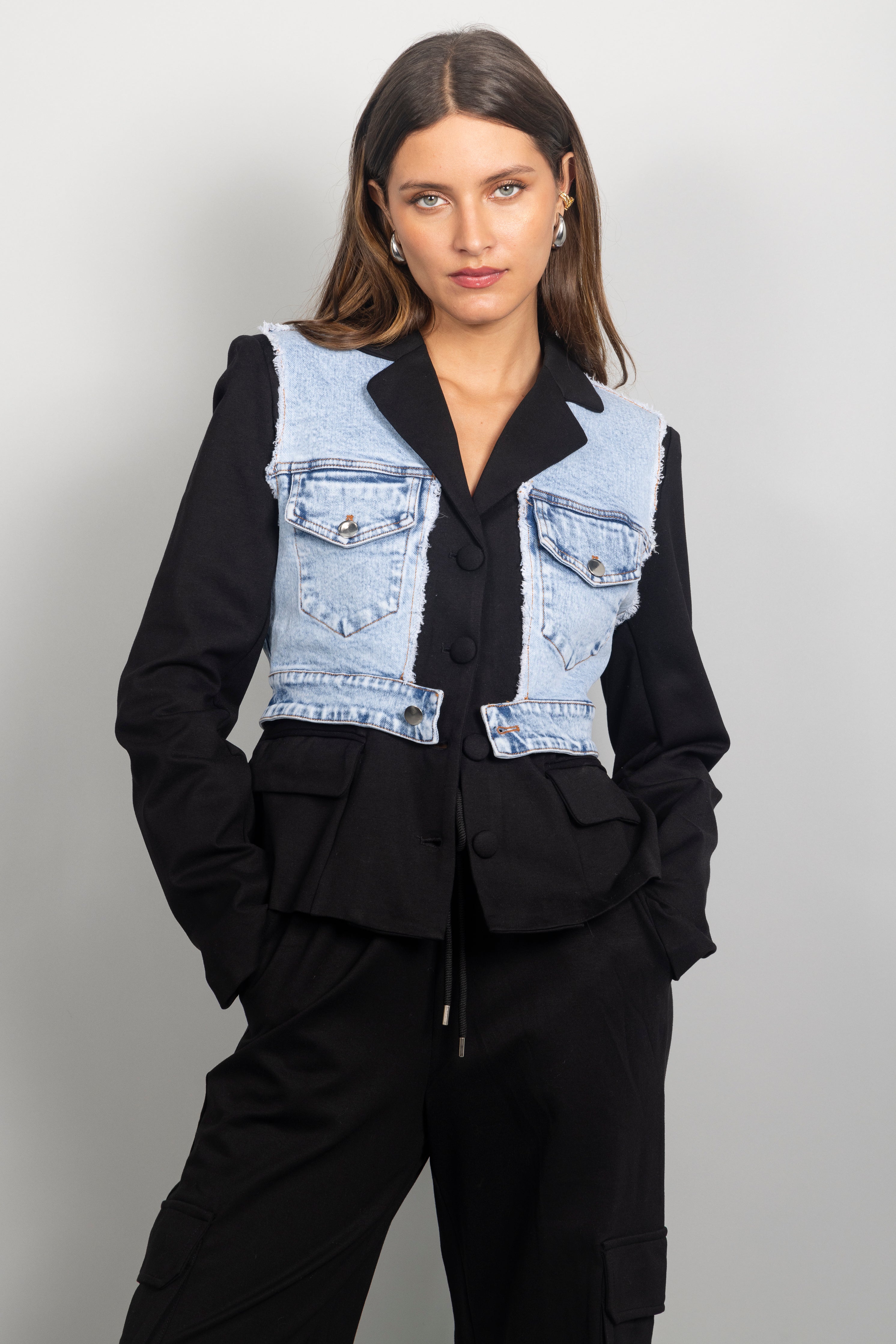 VIP DENIM BLAZER SET