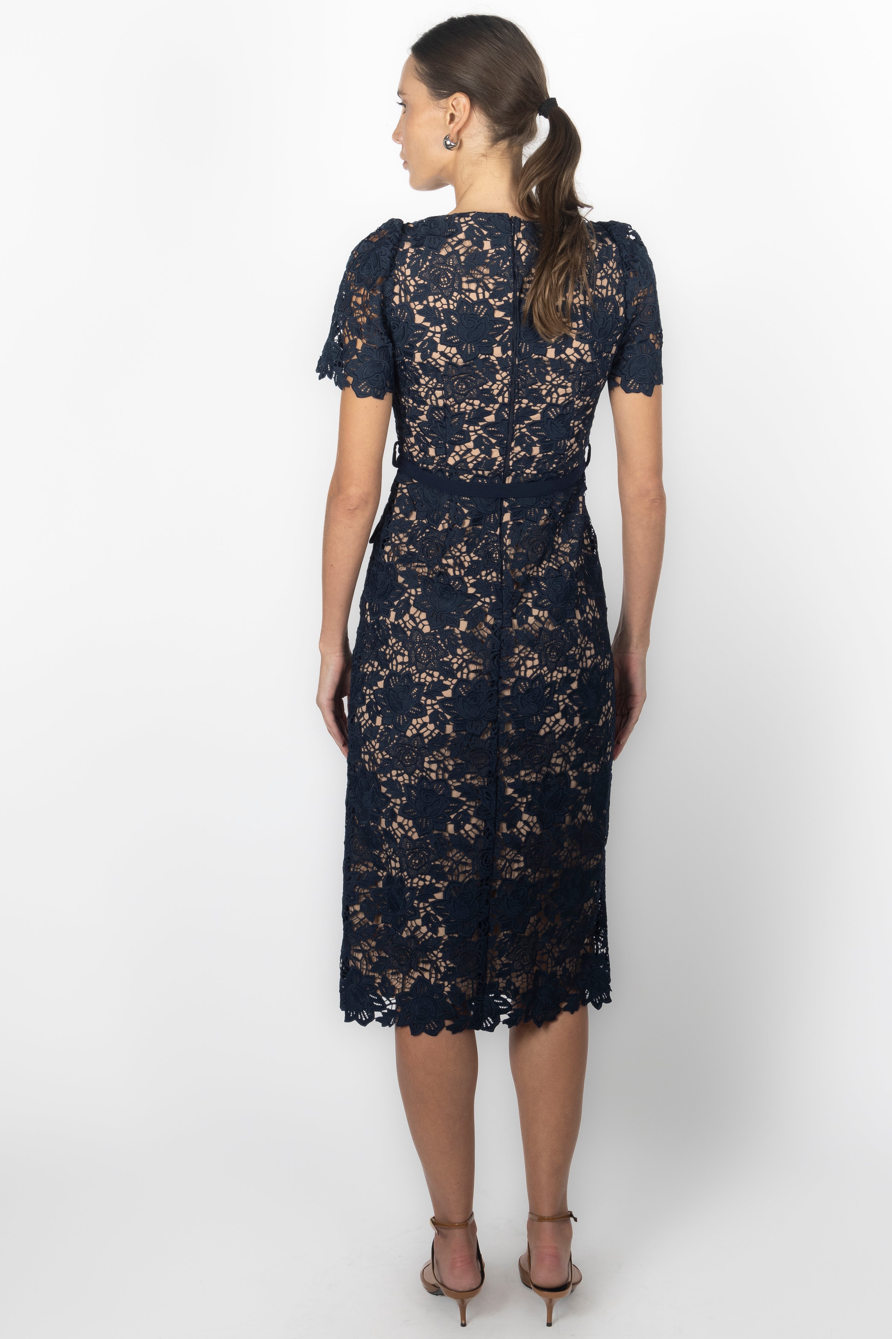 MARGOT NAVY MIDI DRESS