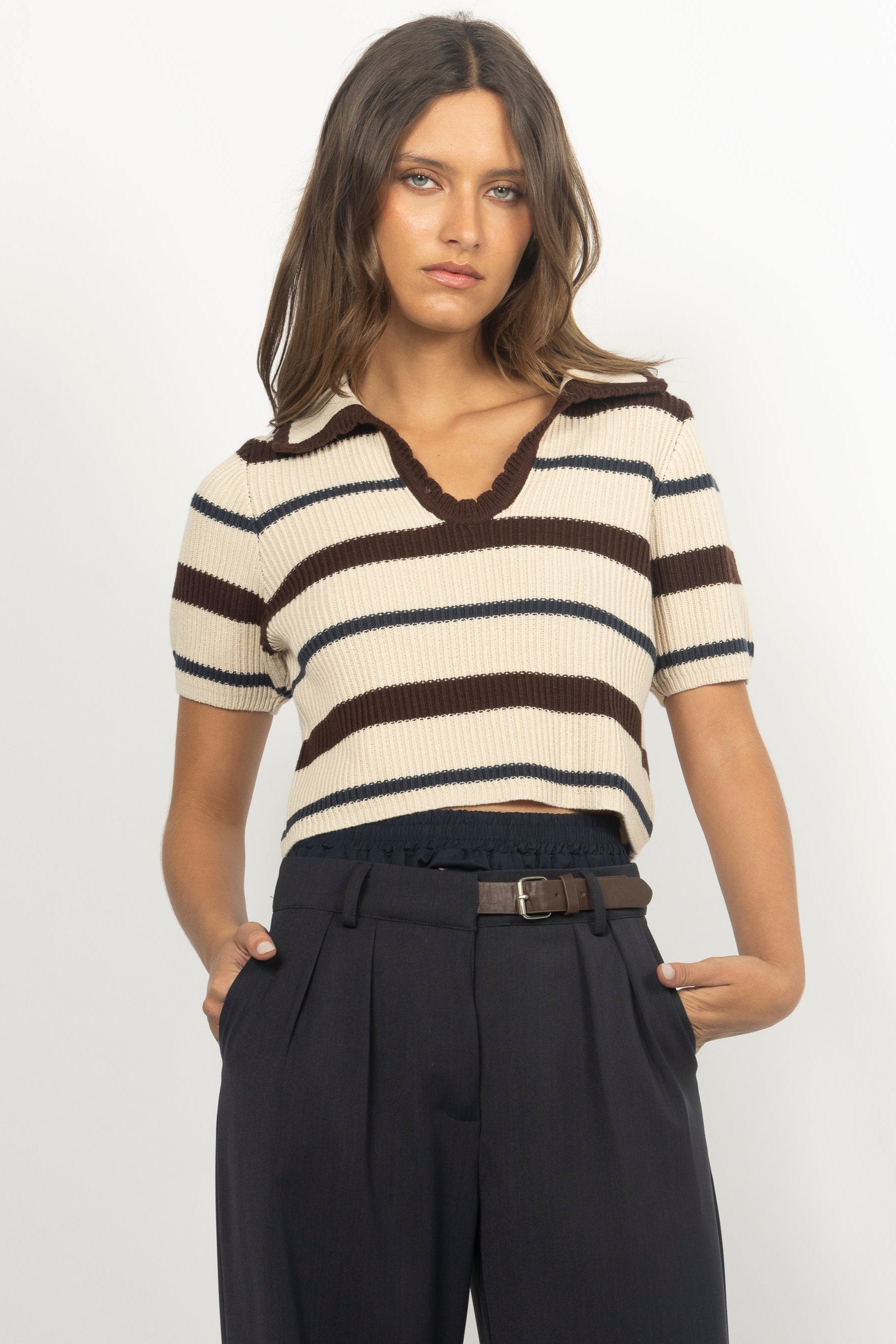 STEWART KNIT CROP TOP