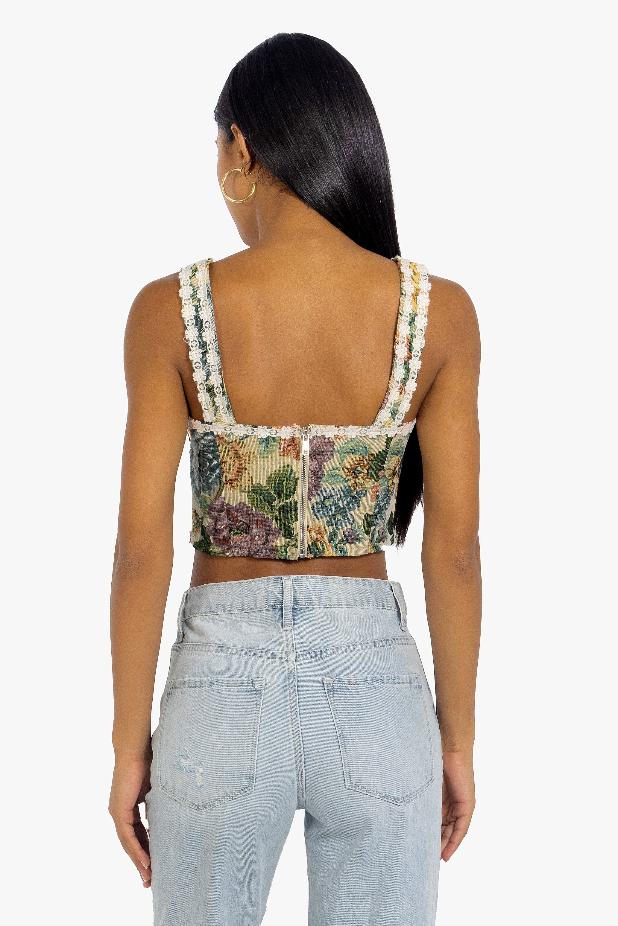 ROSES LACE-UP BUSTIER