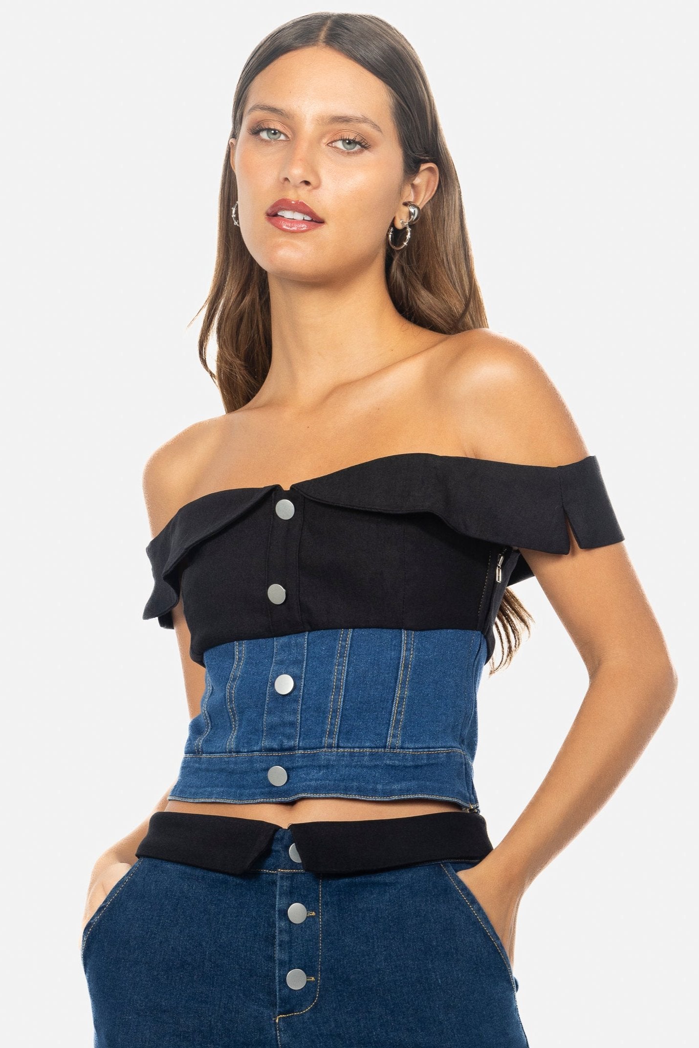 DUO DENIM TOP