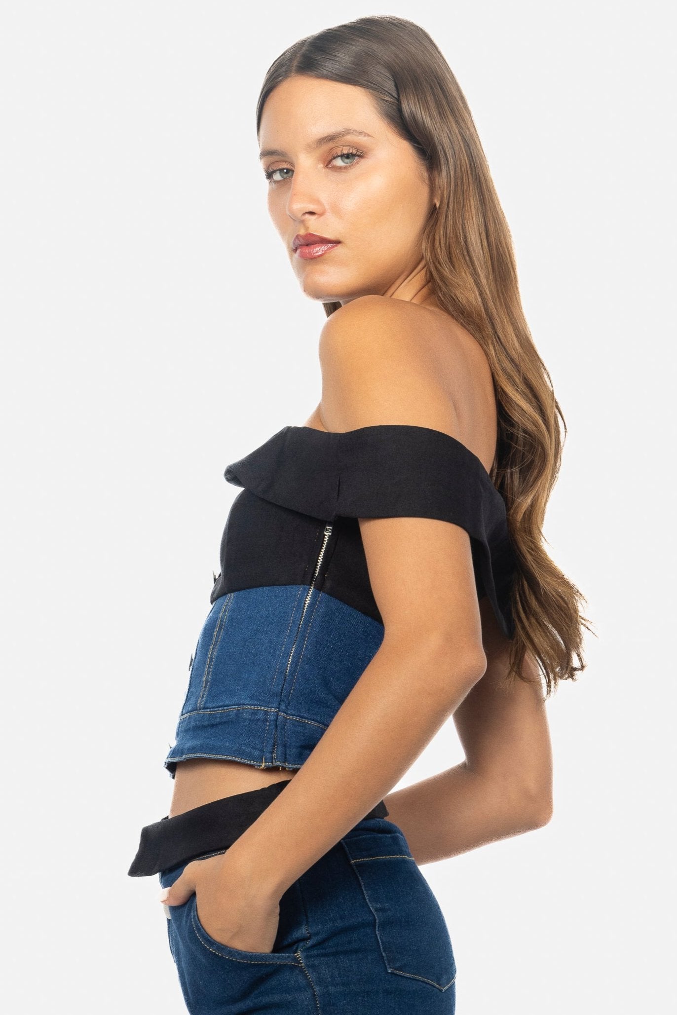 DUO DENIM TOP