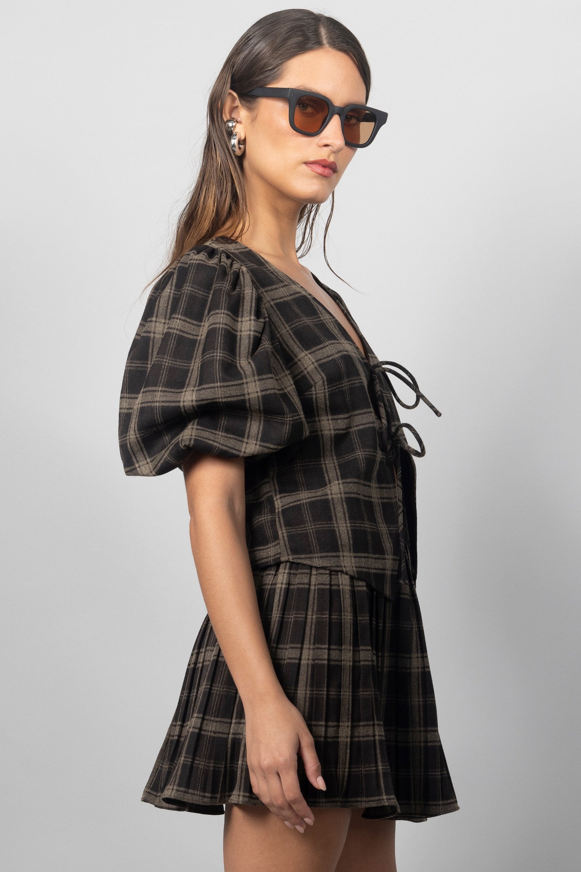 CAMILLE PLAID SKIRT