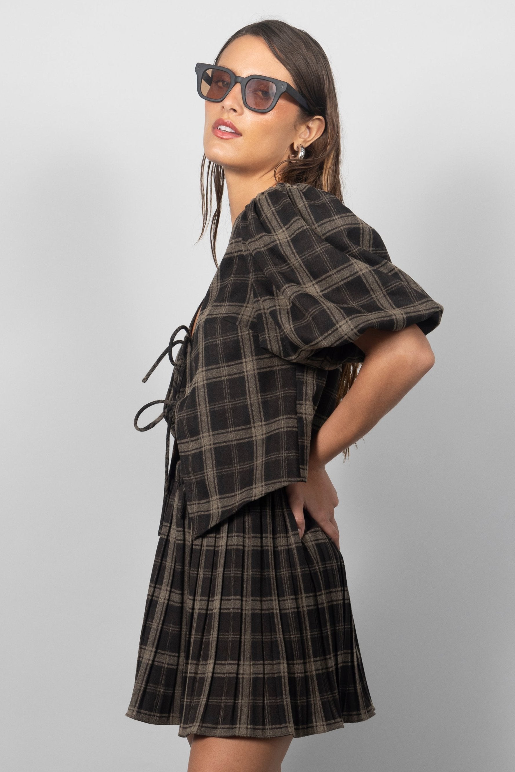 CAMILLE PLAID SKIRT