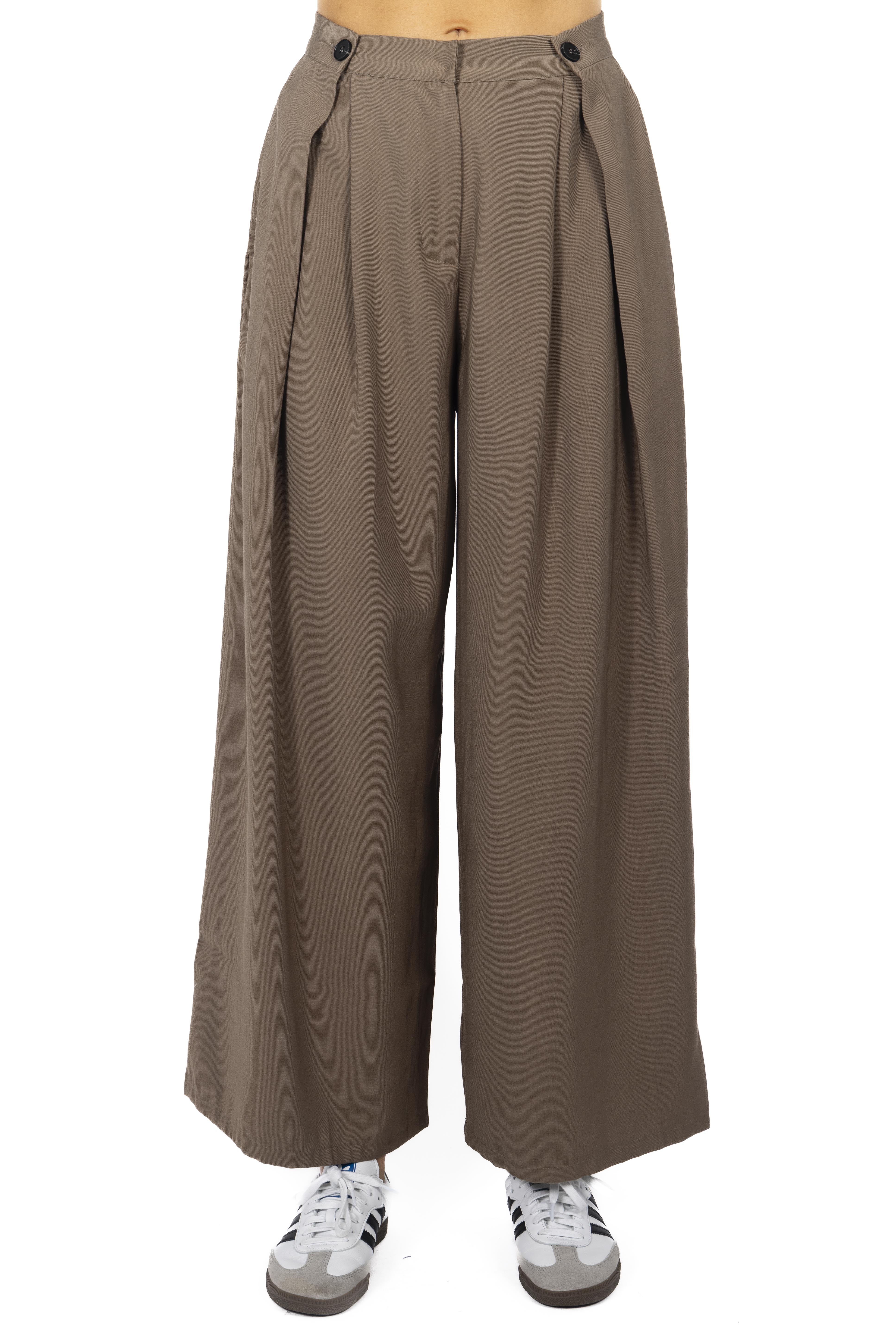 CAMEL BUTTONED TROUSERS