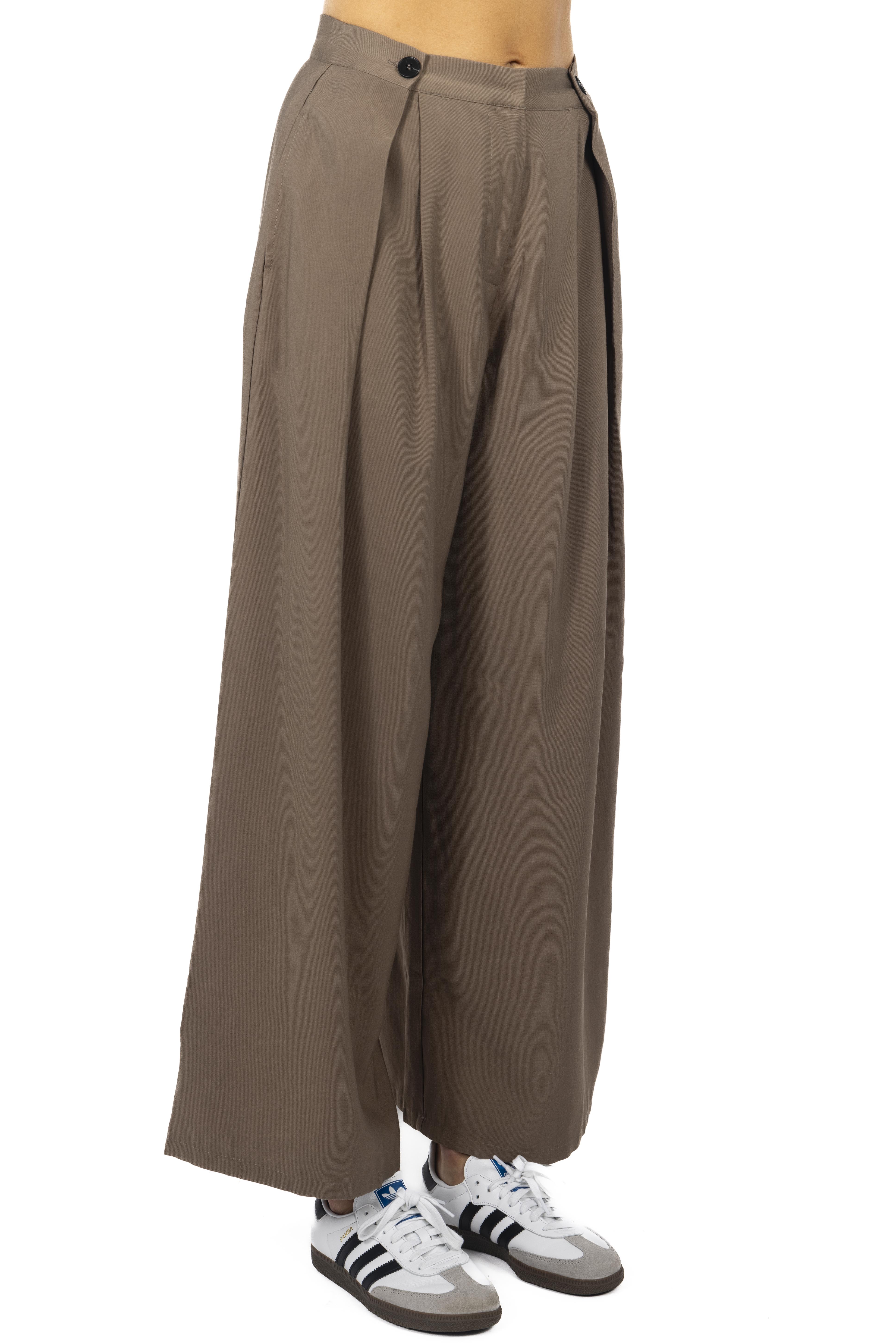 CAMEL BUTTONED TROUSERS