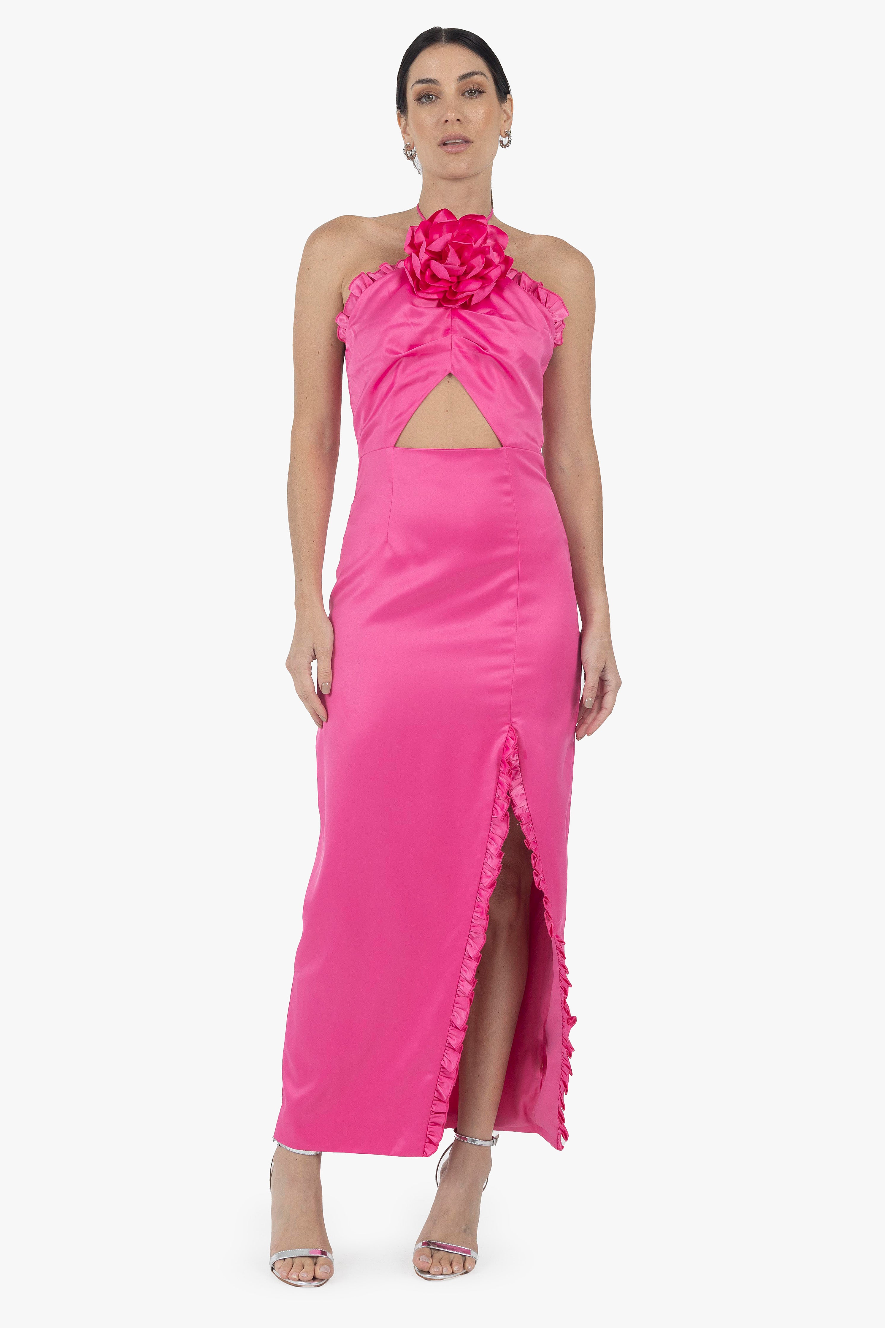 HOT PINK ROSE DRESS