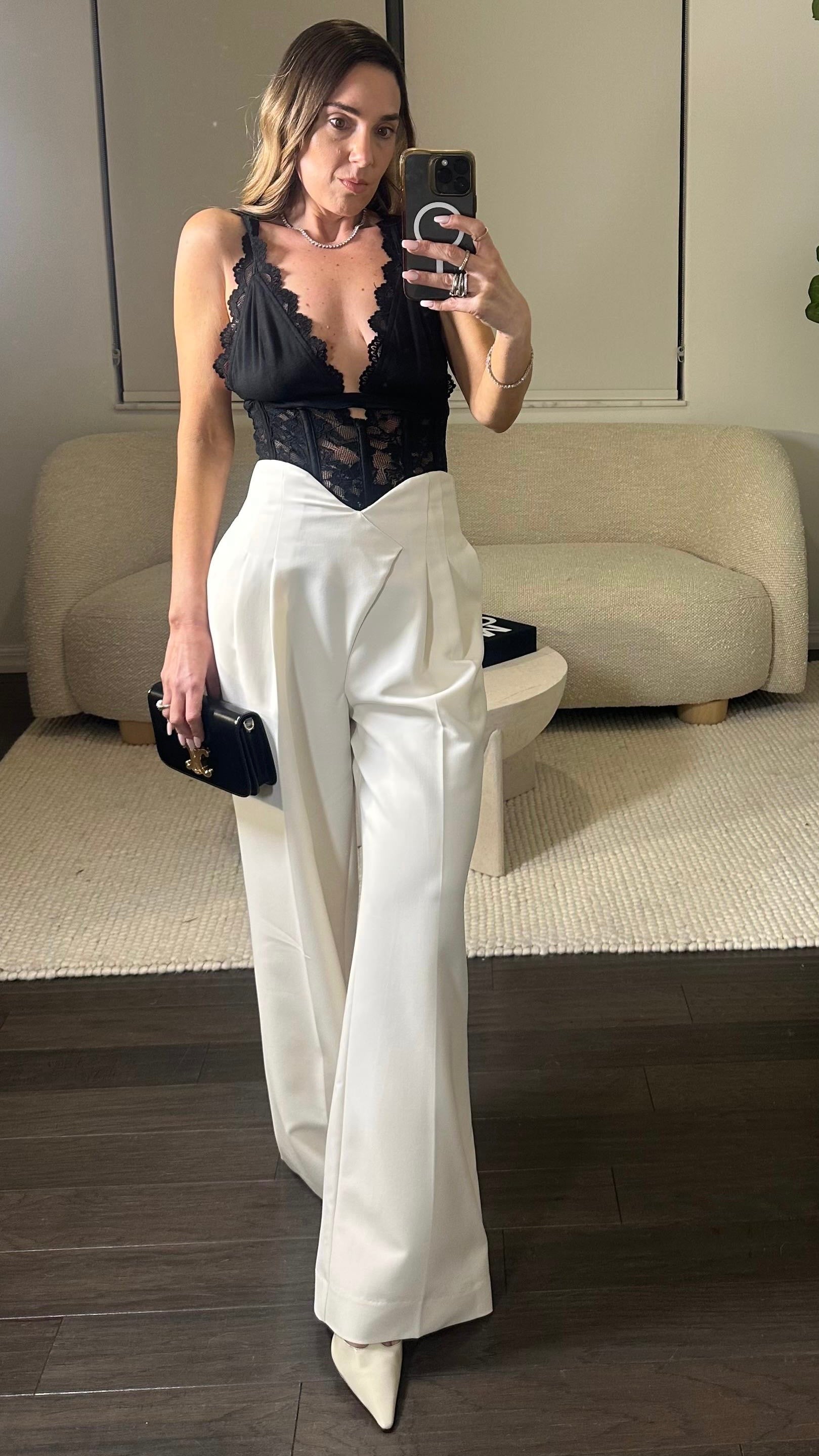 IVORY TAILORED TROUSERS