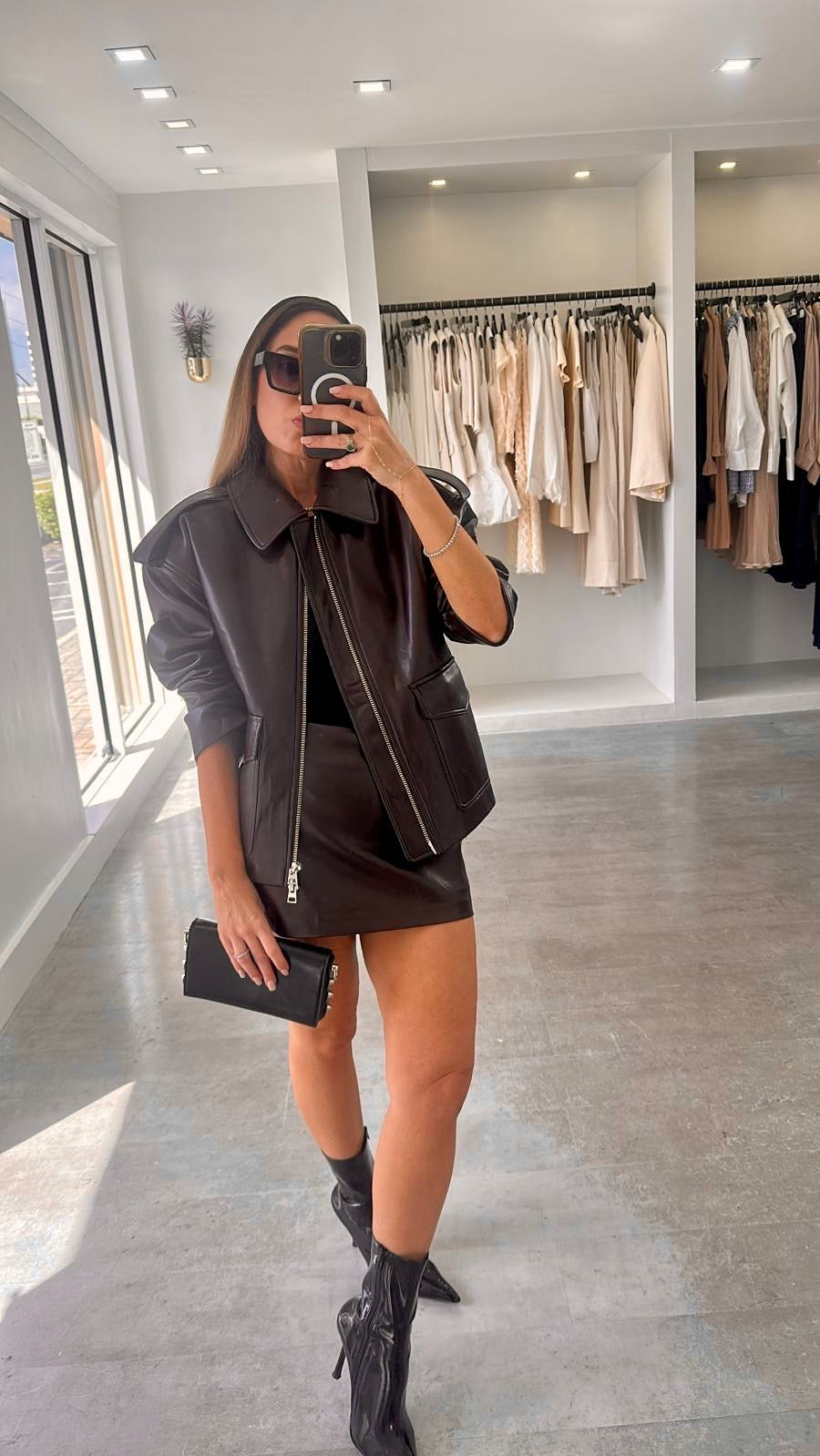 CHESTNUT VEGAN SKIRT