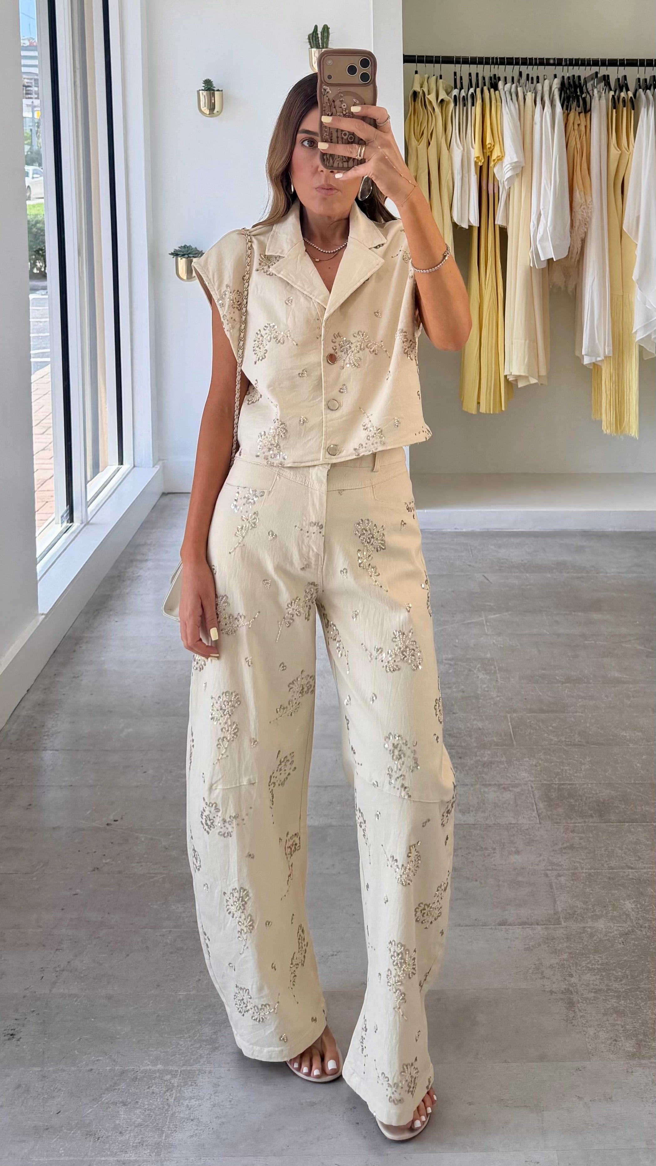 GOLDEN SHINE PANT SET