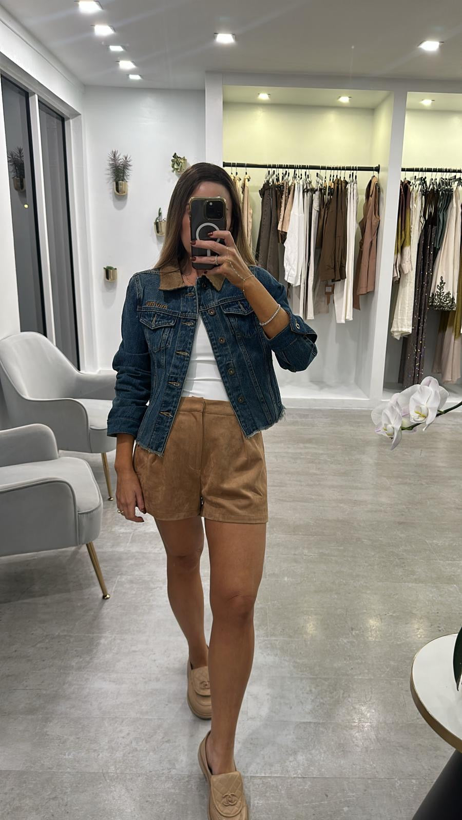 SUEDE DENIM JACKET