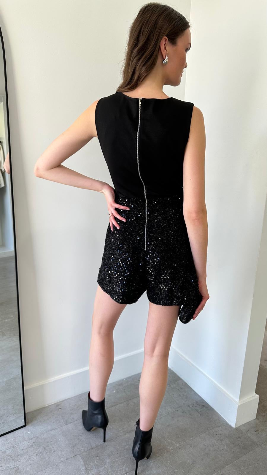 THE NOIR SEQUIN ROMPER