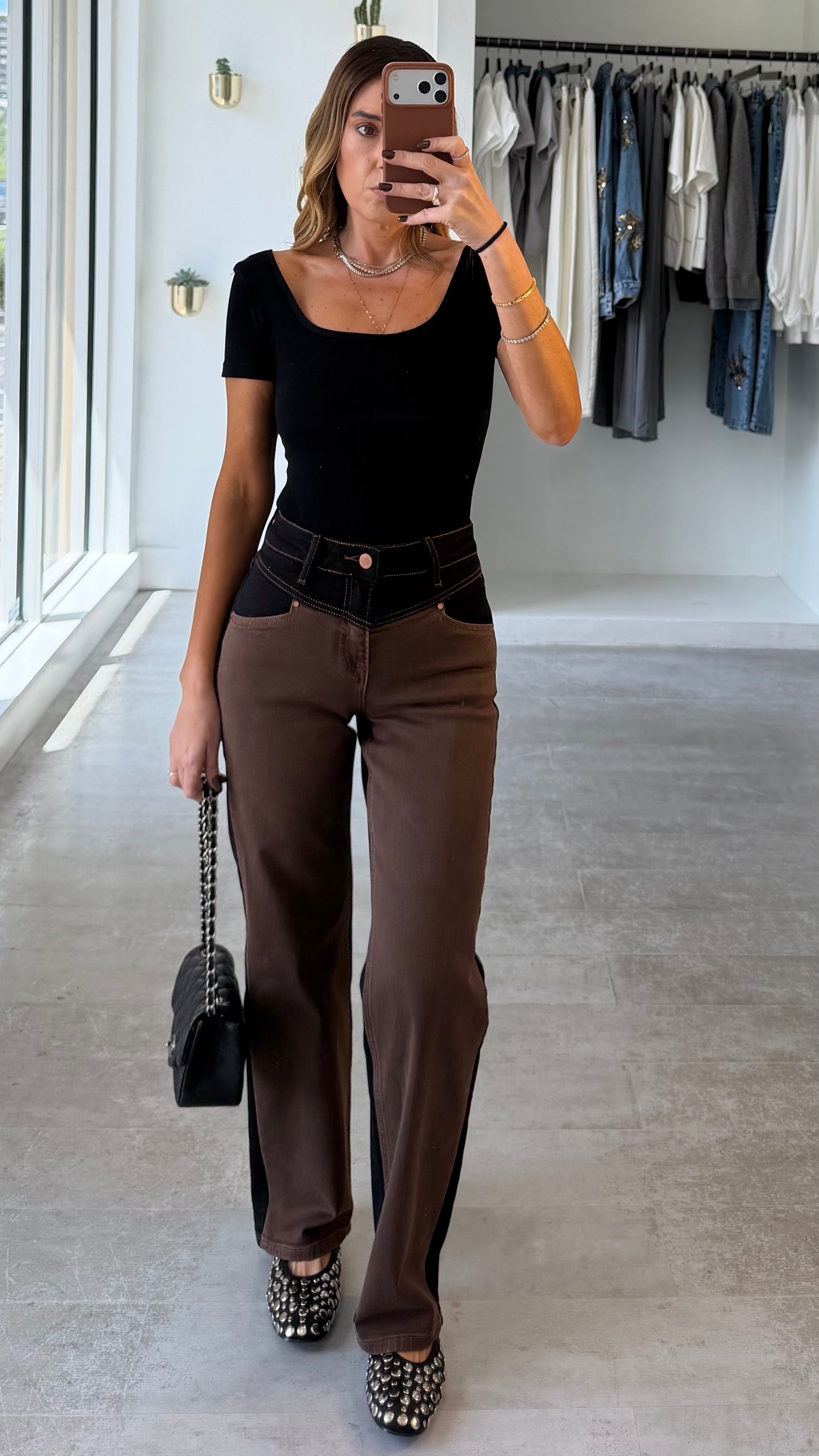 MOCHA CONTRAST DENIM