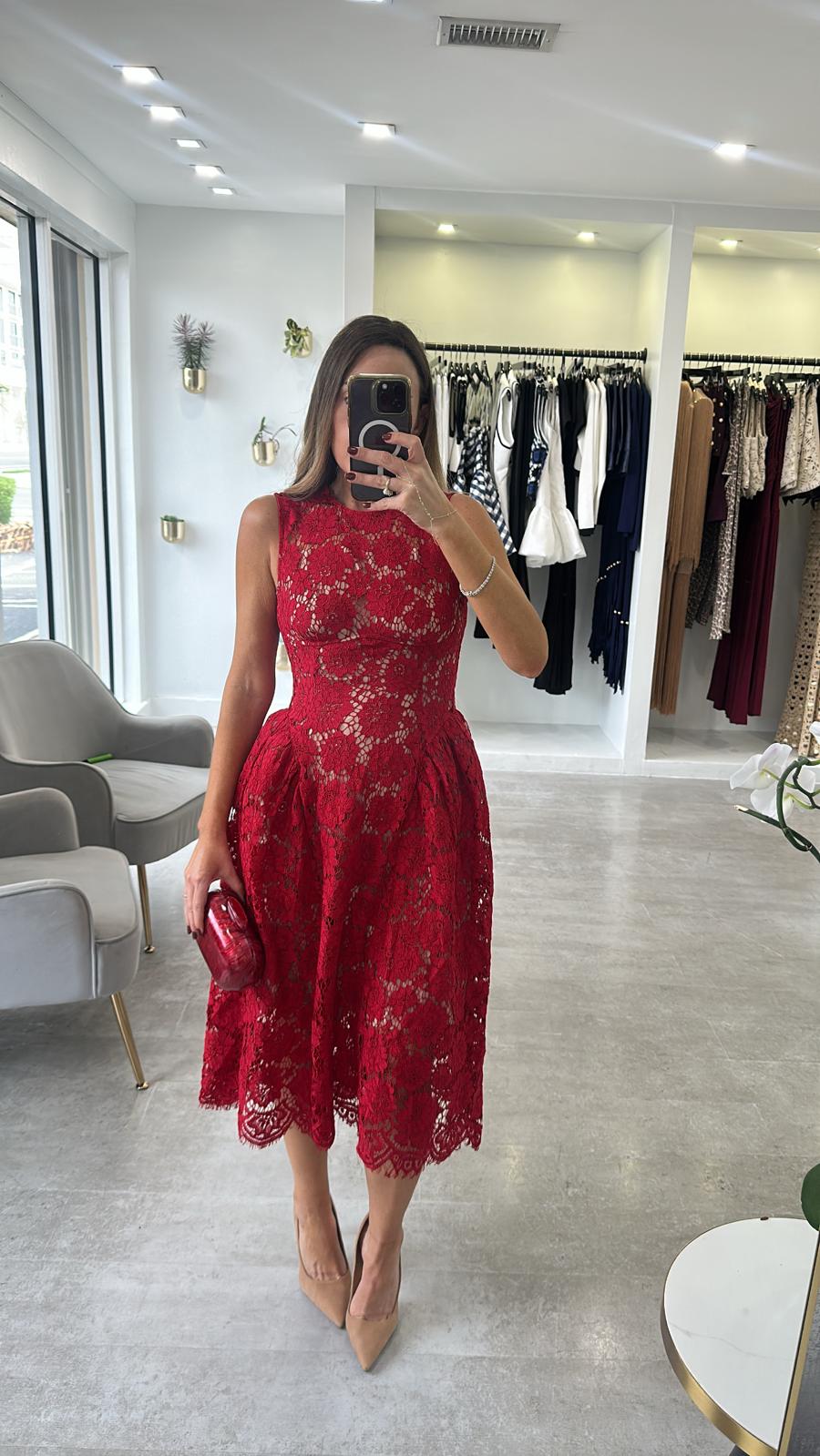 ROUGE LACE MIDI