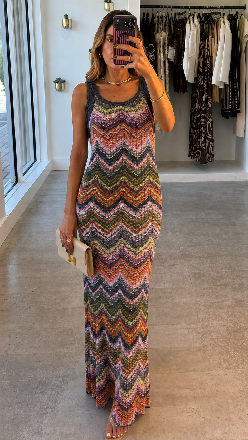 MULTI ZIGZAG DRESS